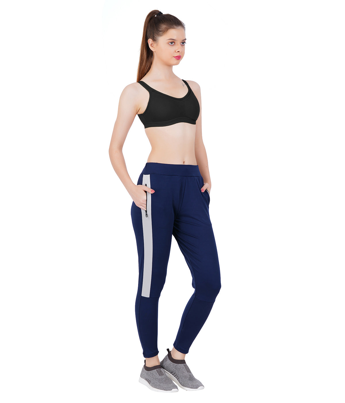 Womens MyFit Athleisure| Slim Fit | All Day Bottoms- Navy Blue