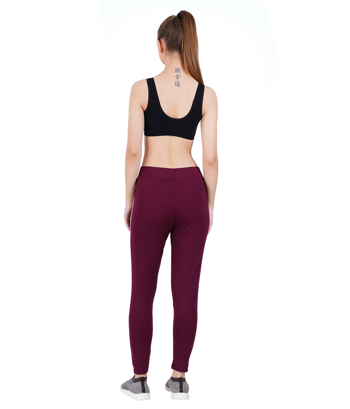 Womens MyFit Athleisure| Slim Fit | All Day Bottoms- Maroon