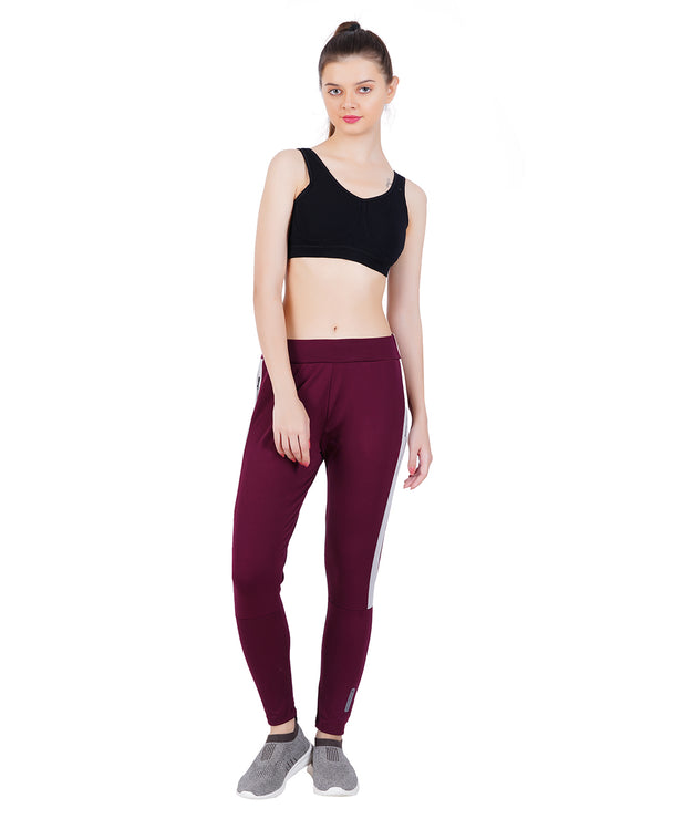Womens MyFit Athleisure| Slim Fit | All Day Bottoms- Maroon
