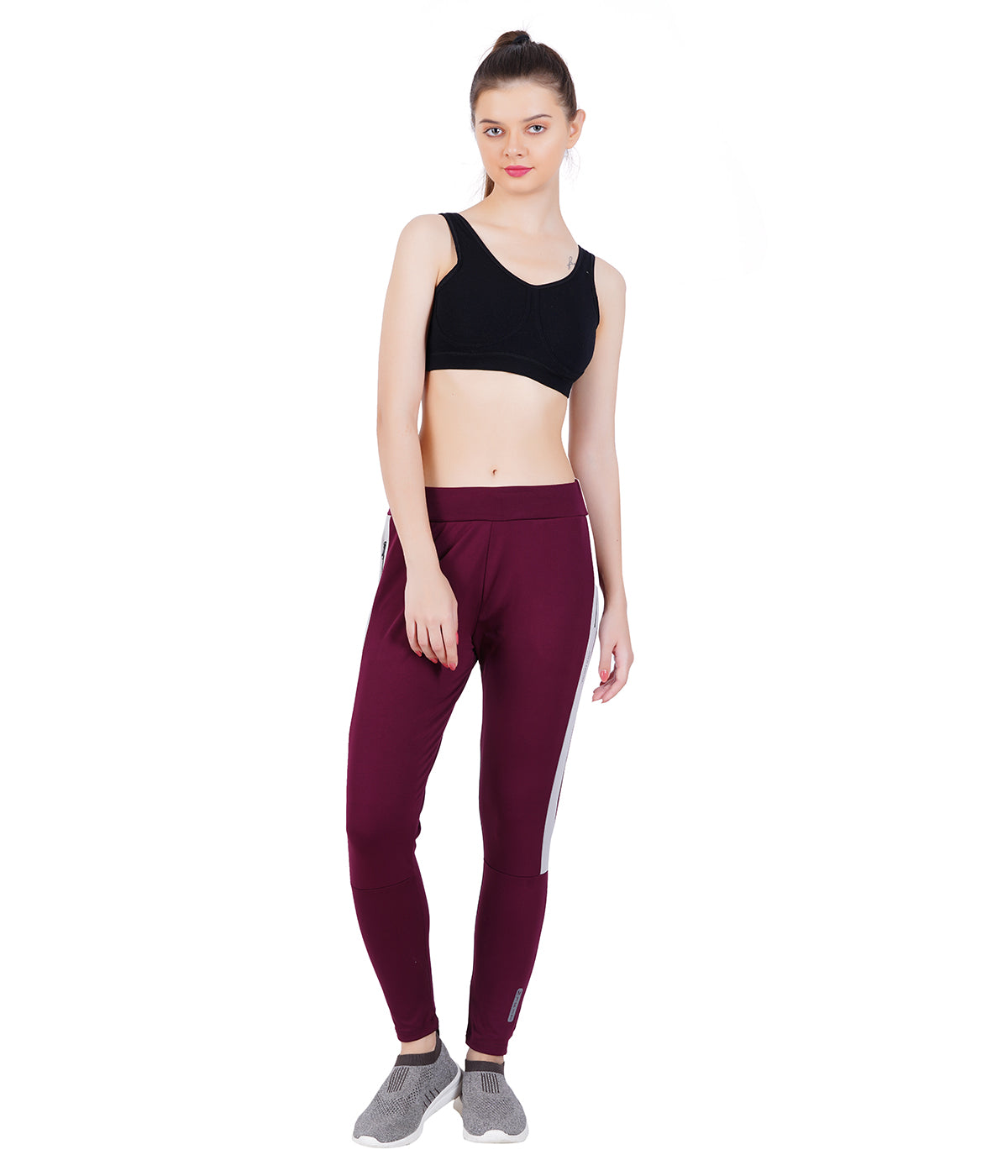 Womens MyFit Athleisure| Slim Fit | All Day Bottoms- Maroon