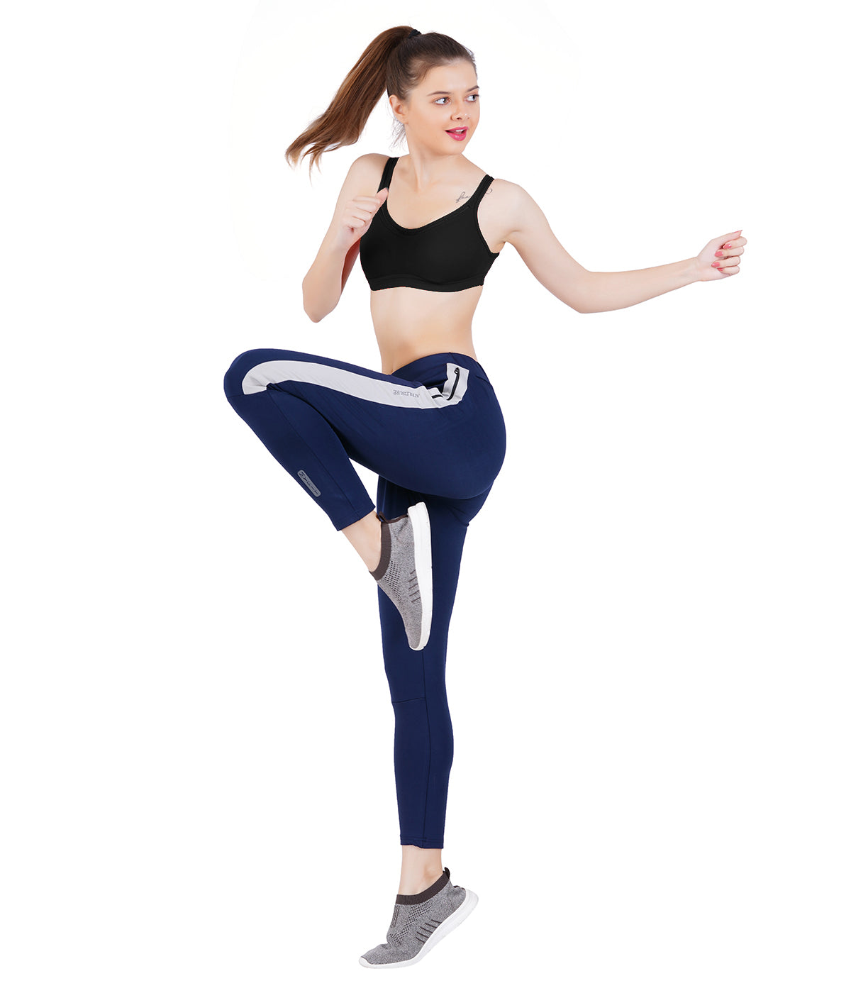 Womens MyFit Athleisure| Slim Fit | All Day Bottoms- Navy Blue
