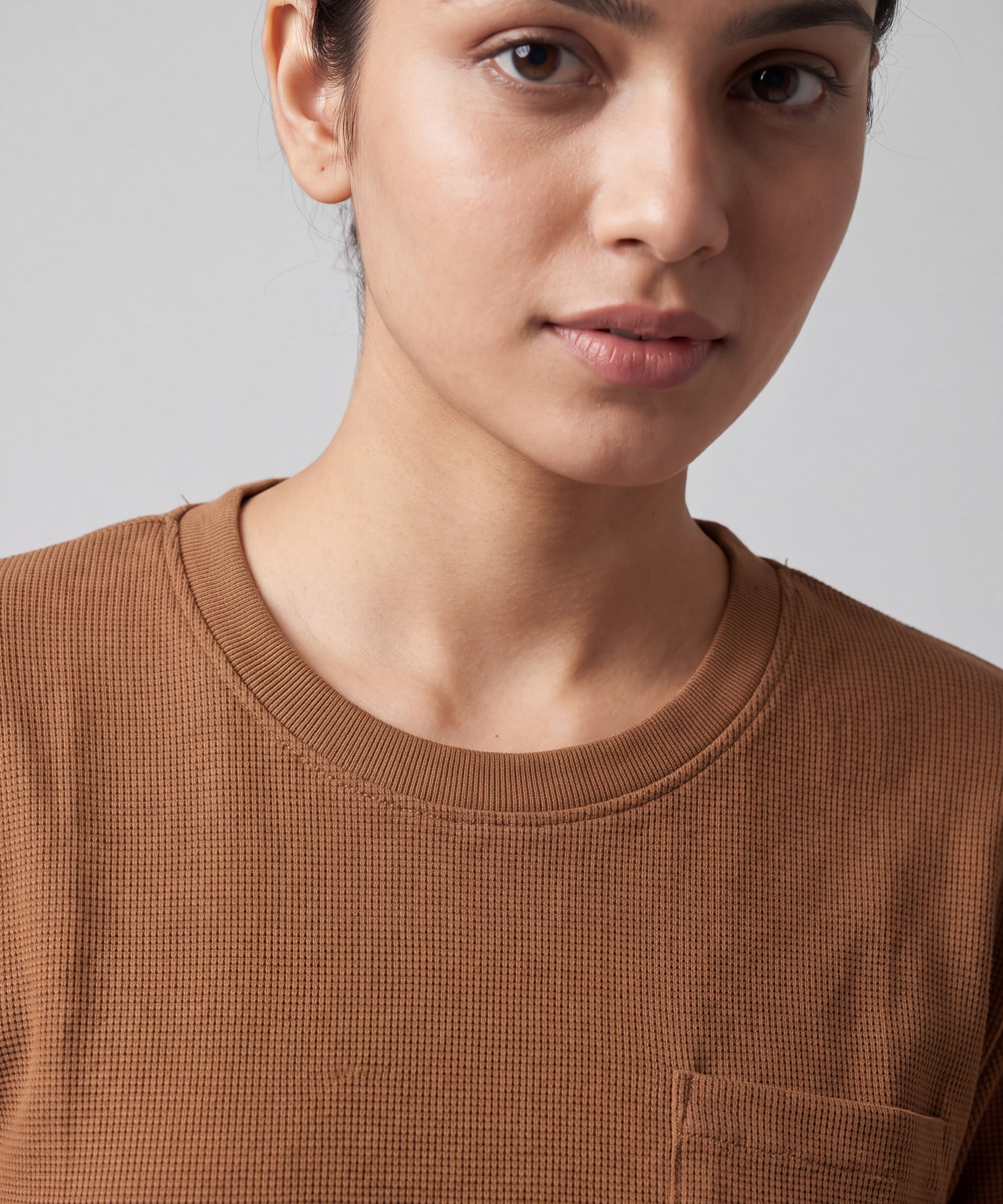 Women’s Premium Waffle Loungewear Set - Brown
