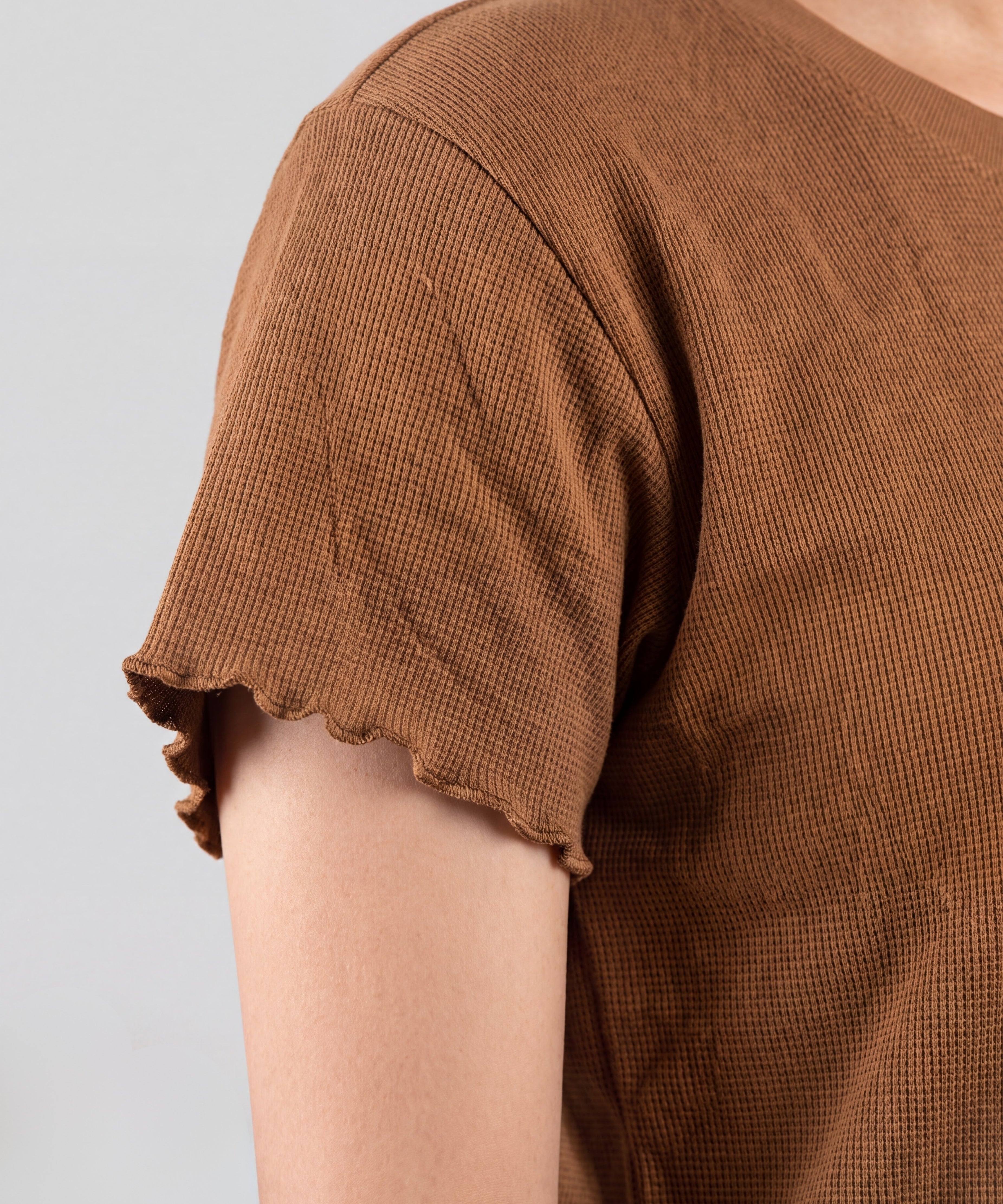 Women’s Premium Waffle Loungewear Set - Brown