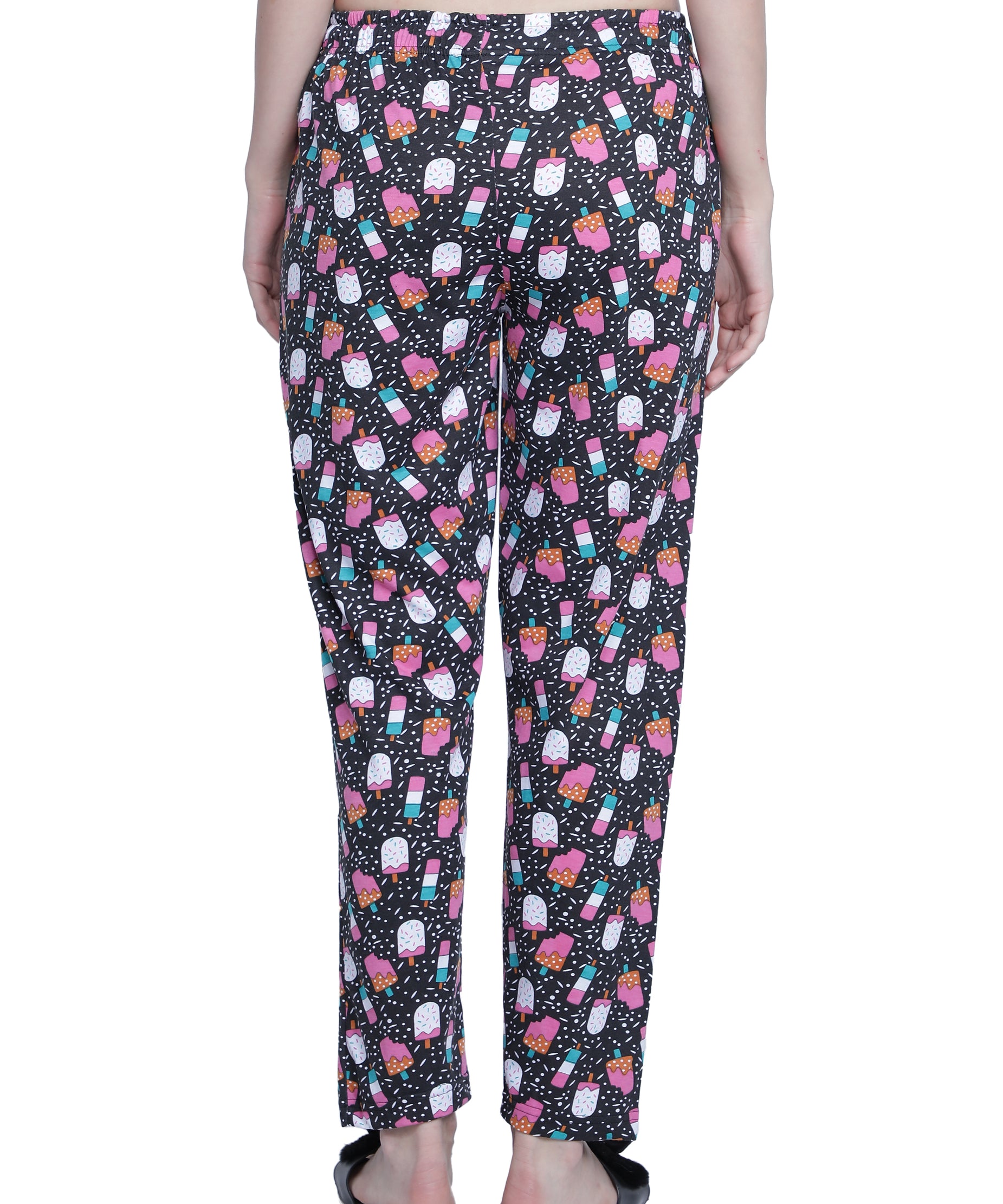 Women's Black Ice Cream Pyjama - Playful & Comfortable Loungewear