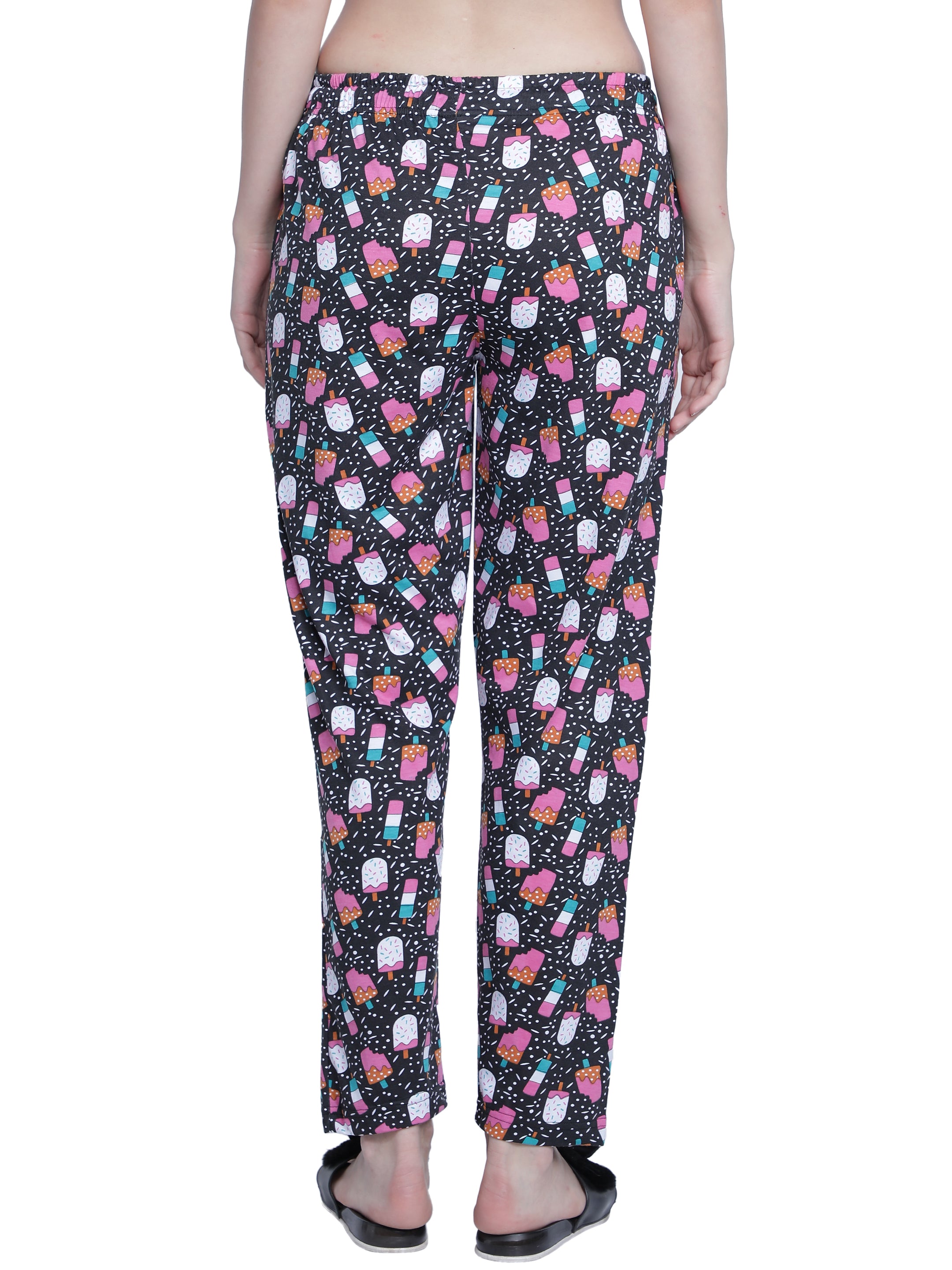 Women's Black Ice Cream Pyjama - Playful & Comfortable Loungewear