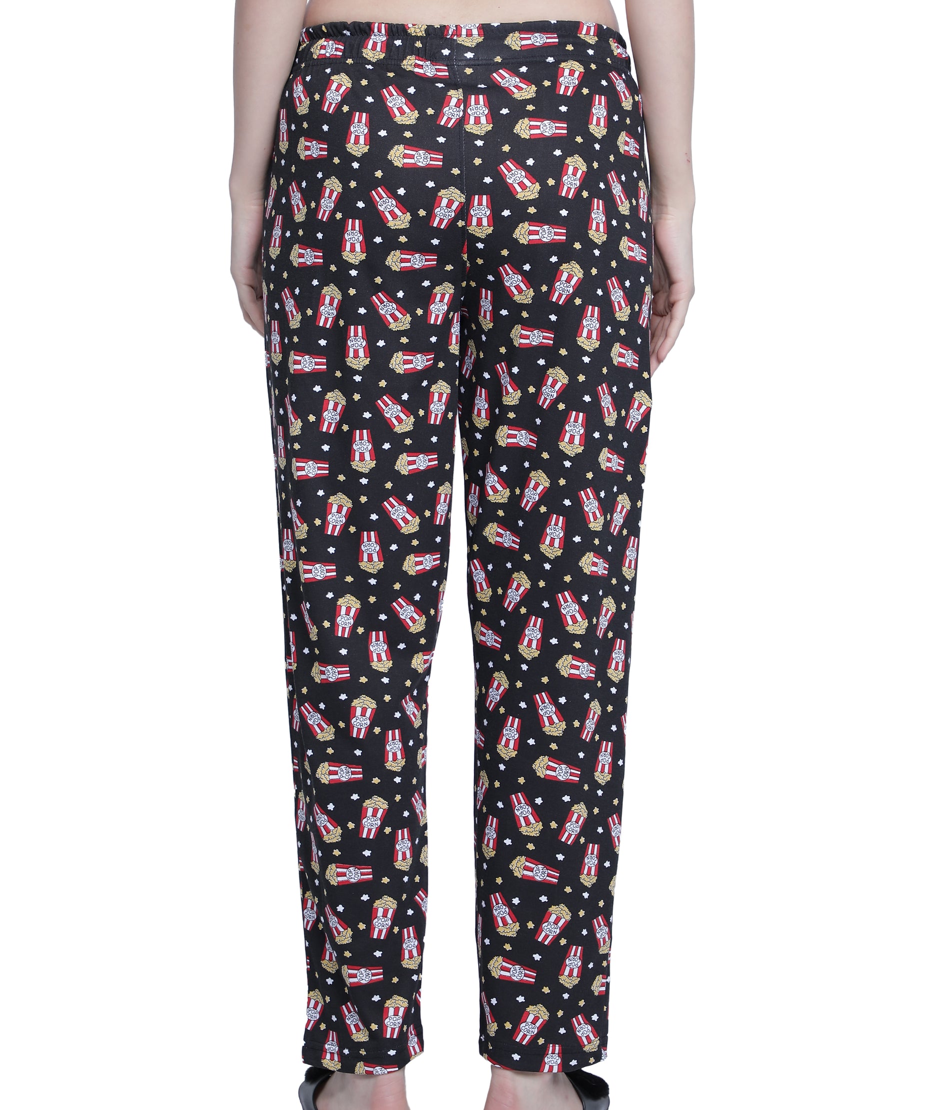 Women's Black Popcorn Pyjama - Entertaining & Comfortable Loungewear