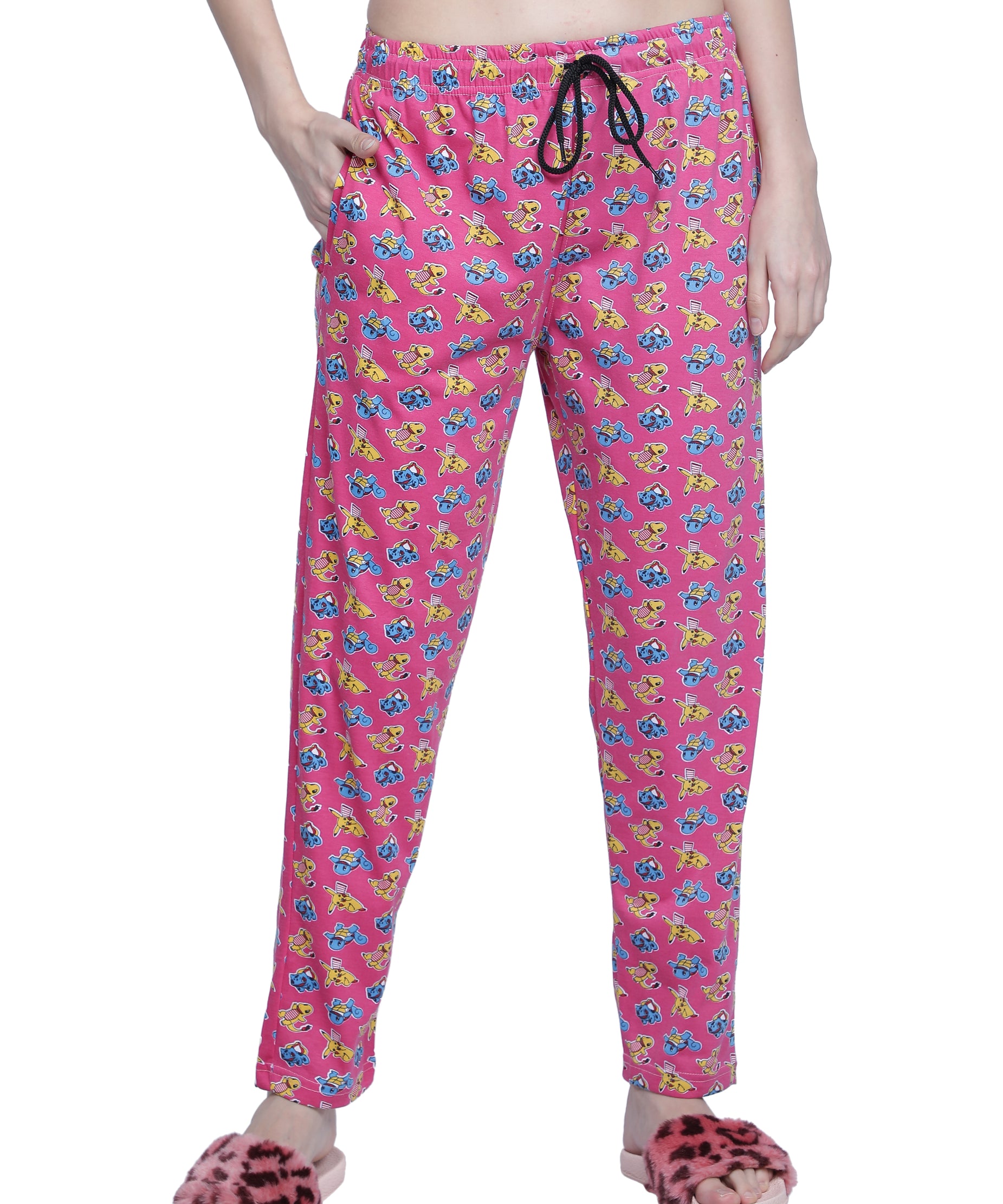 Women's Pink Dino Pyjama - Adventurous & Comfortable Loungewear