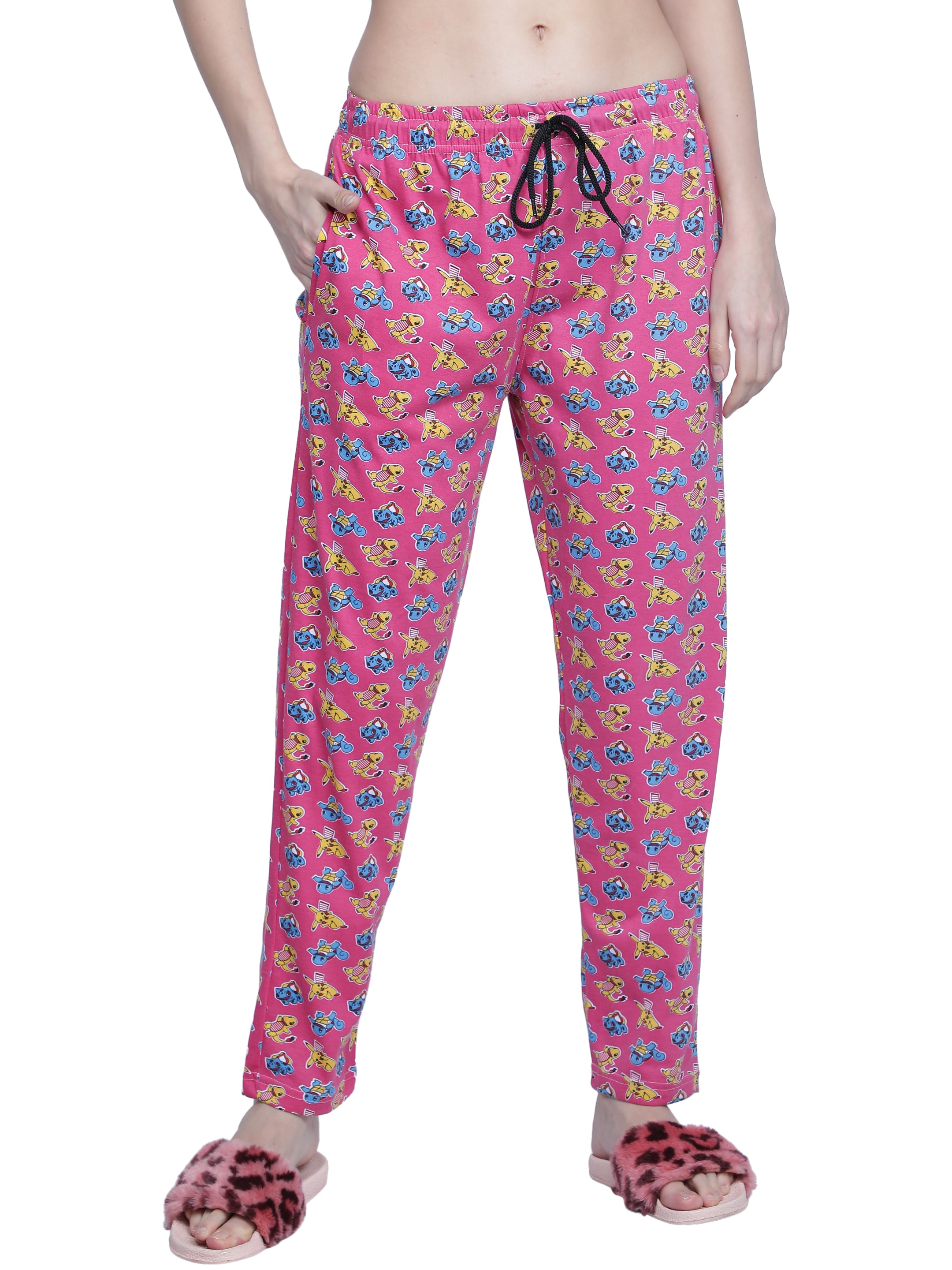 Women's Pink Dino Pyjama - Adventurous & Comfortable Loungewear