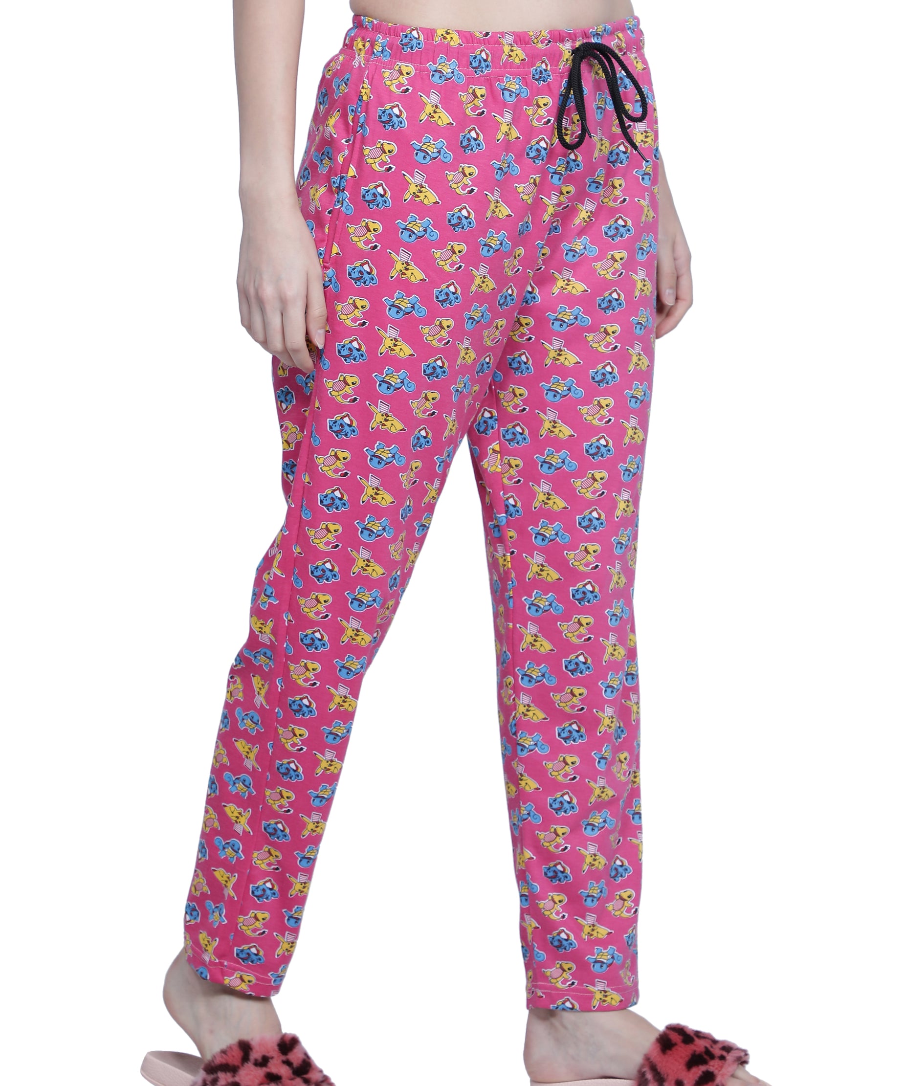 Women's Pink Dino Pyjama - Adventurous & Comfortable Loungewear