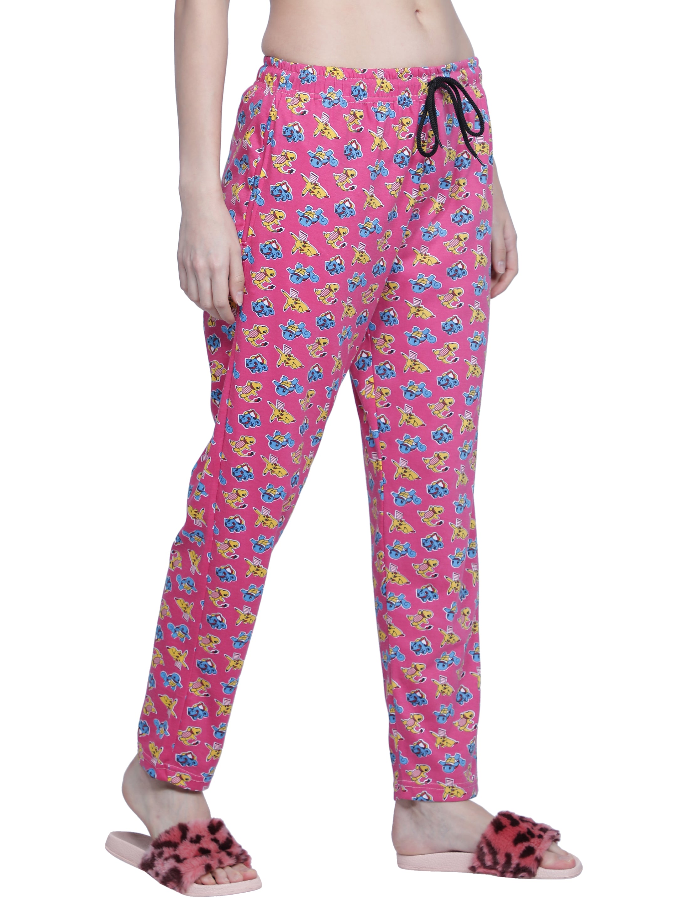 Women's Pink Dino Pyjama - Adventurous & Comfortable Loungewear