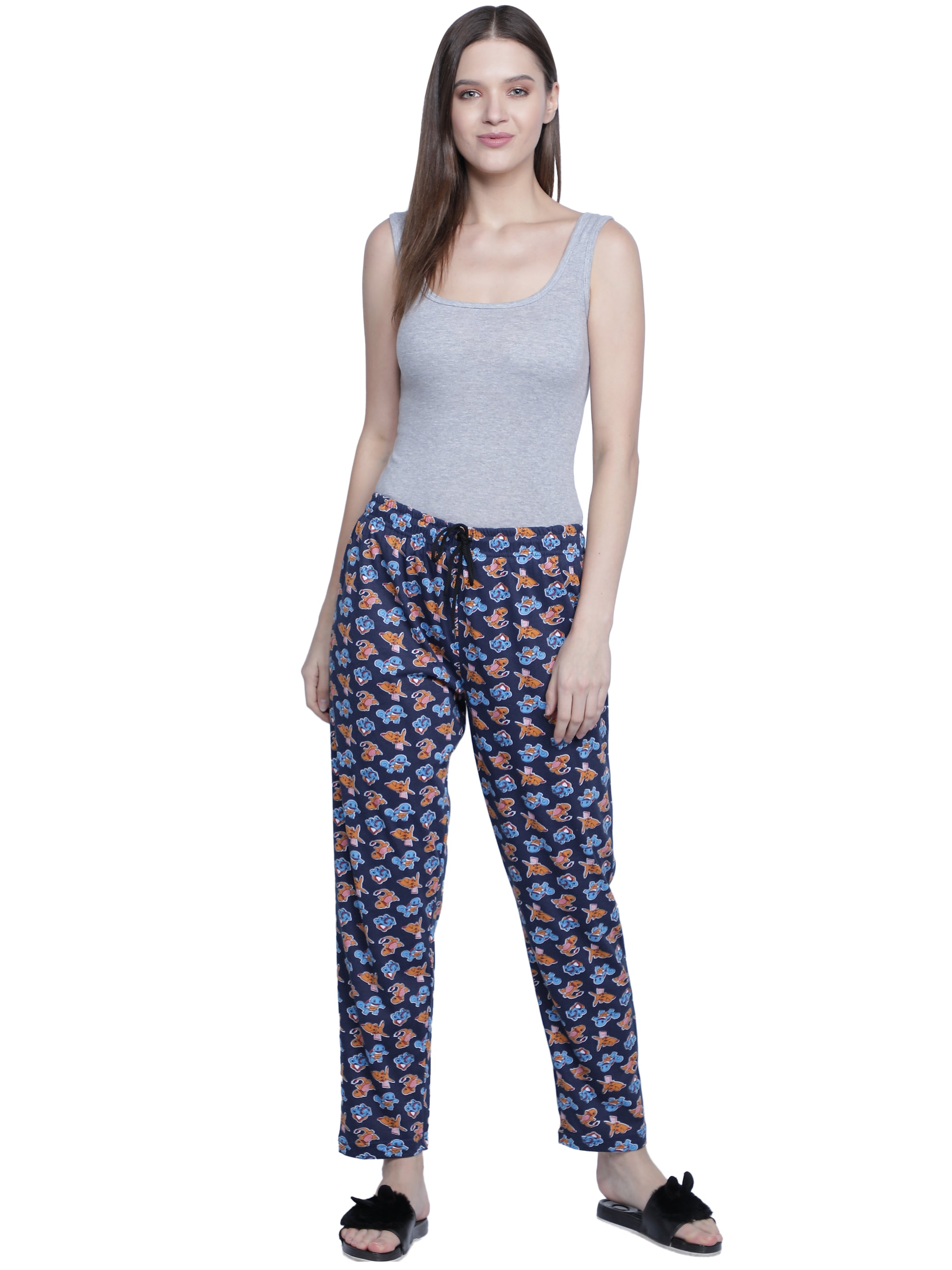 Women's Navy Dino Pyjama - Playful & Comfortable Loungewear