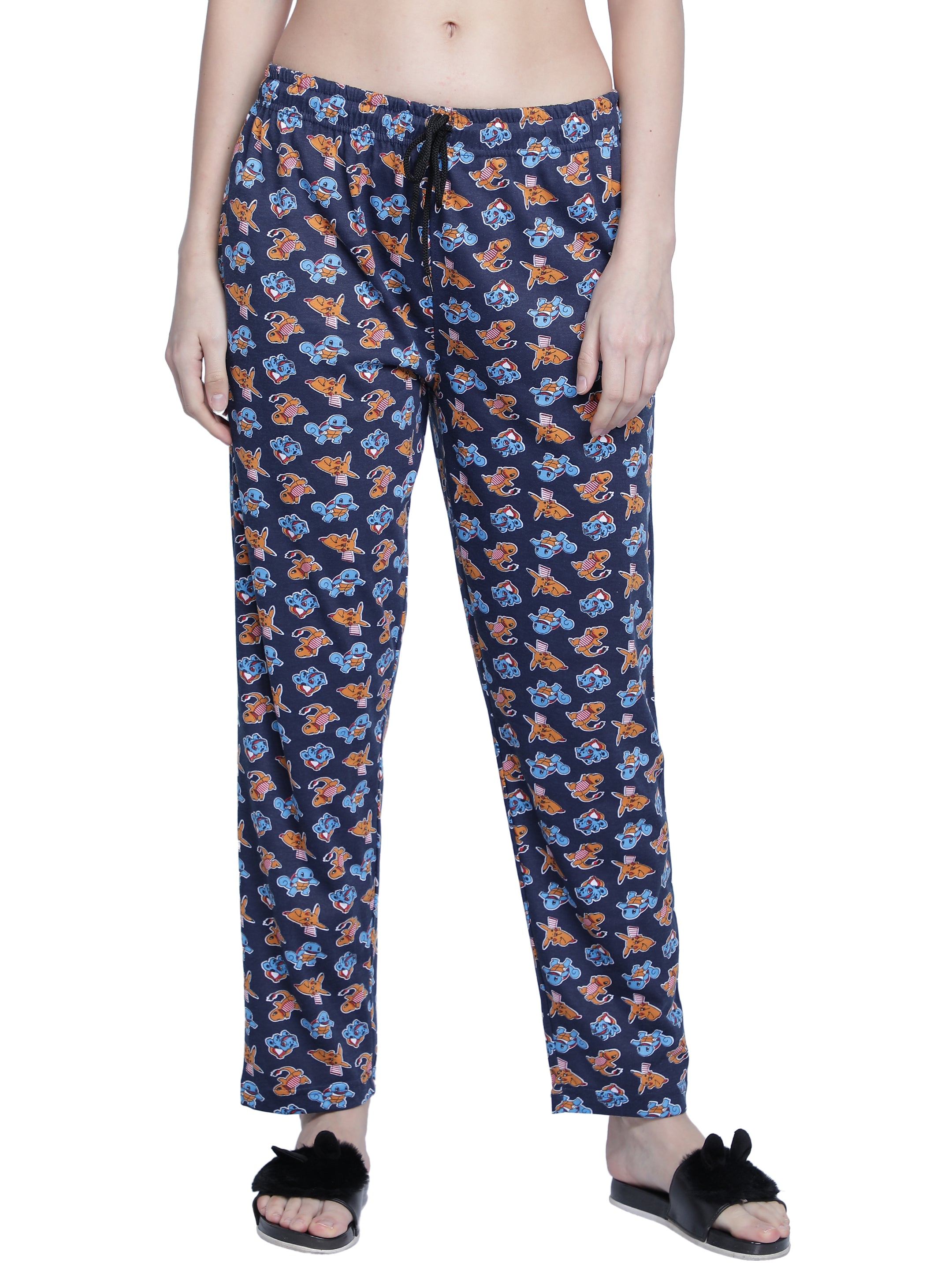 Women's Navy Dino Pyjama - Playful & Comfortable Loungewear