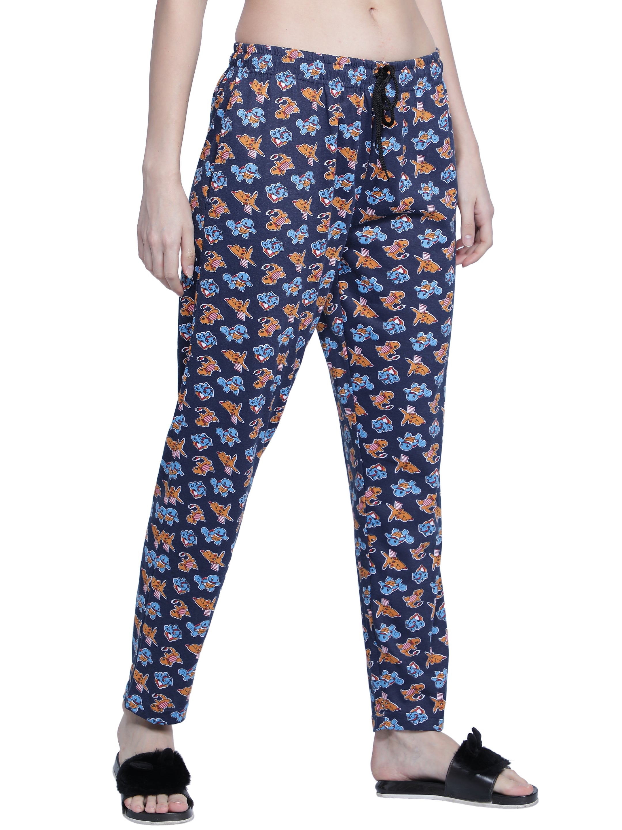 Women's Navy Dino Pyjama - Playful & Comfortable Loungewear