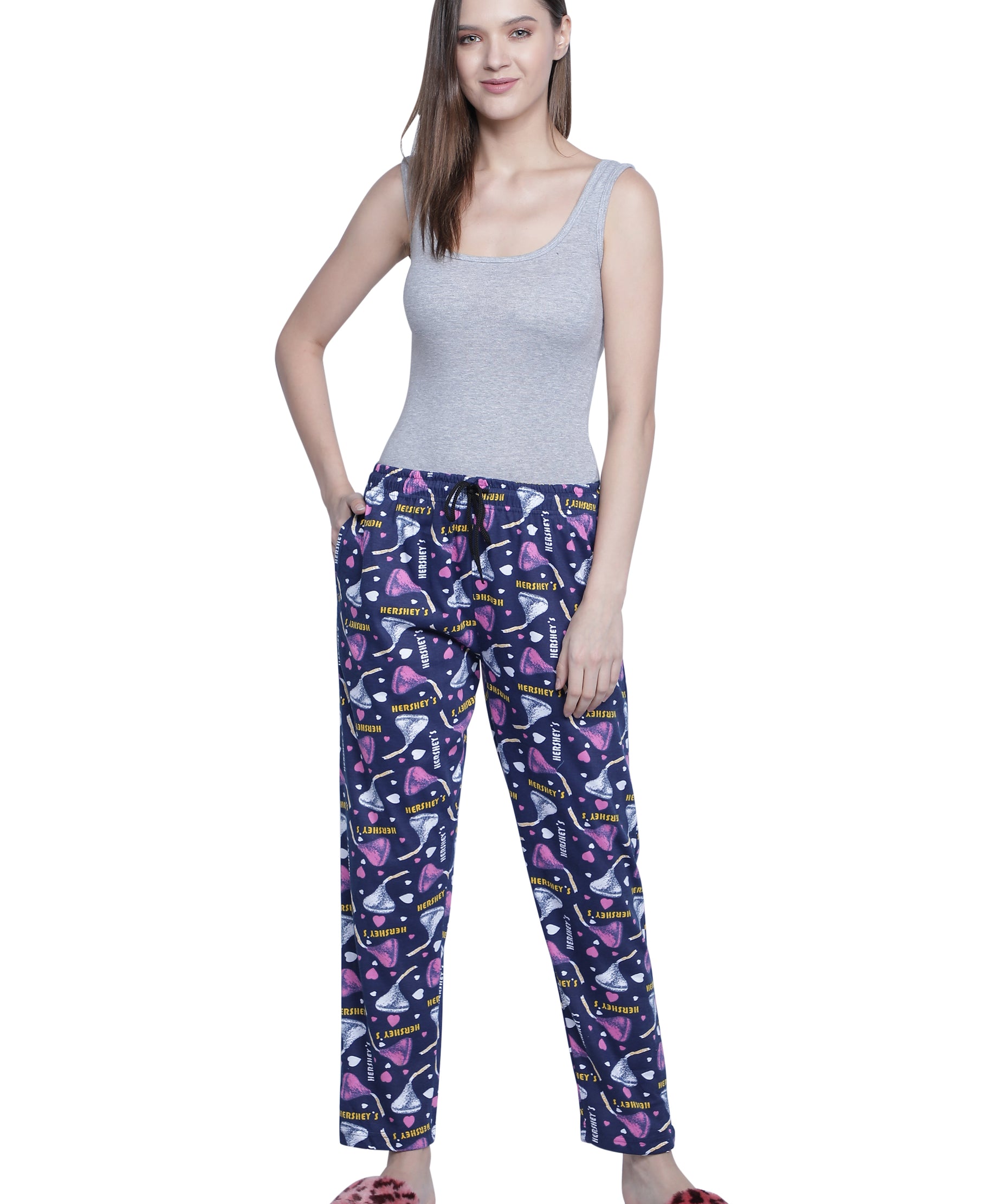 Women's Navy Hershey Pyjama - Sweet & Comfortable Loungewear