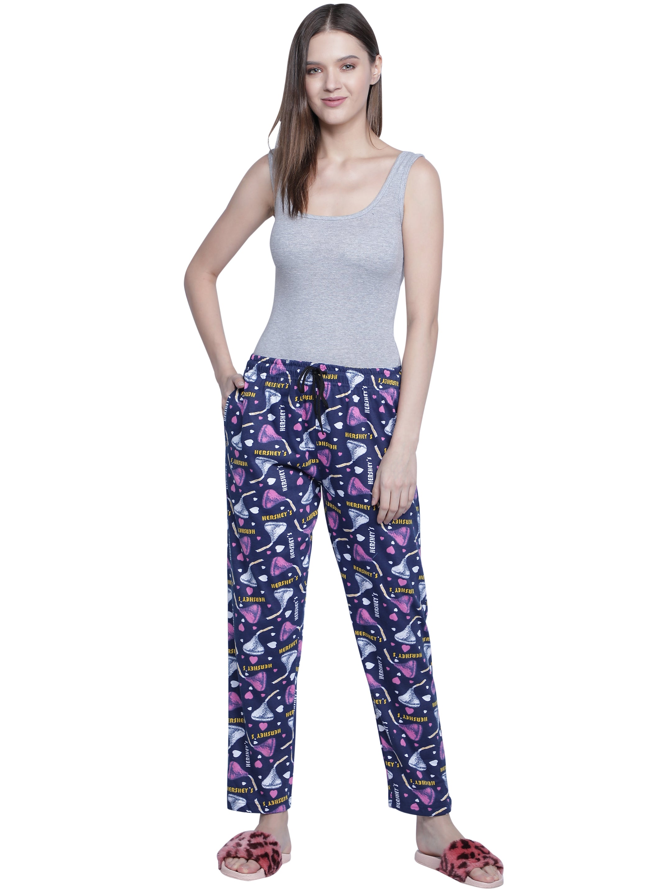 Women's Navy Hershey Pyjama - Sweet & Comfortable Loungewear
