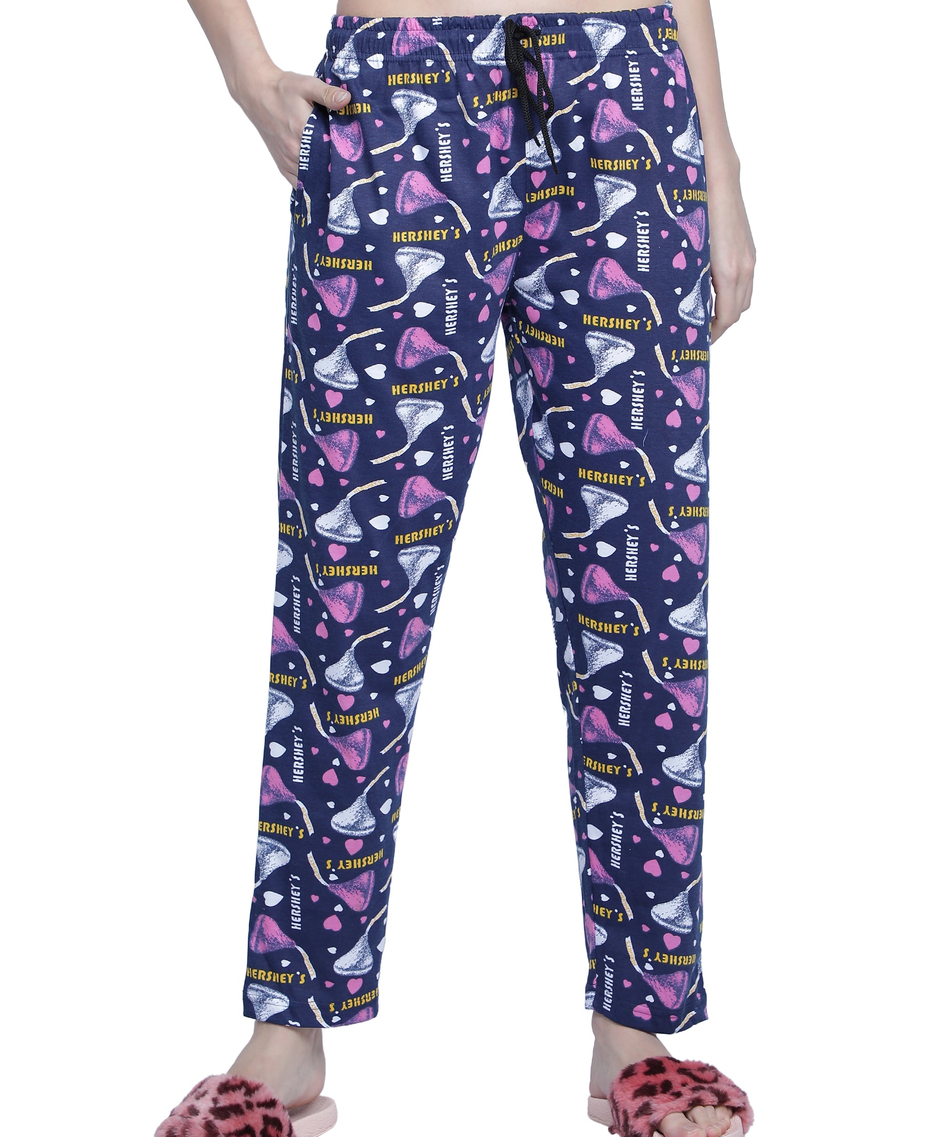 Women's Navy Hershey Pyjama - Sweet & Comfortable Loungewear