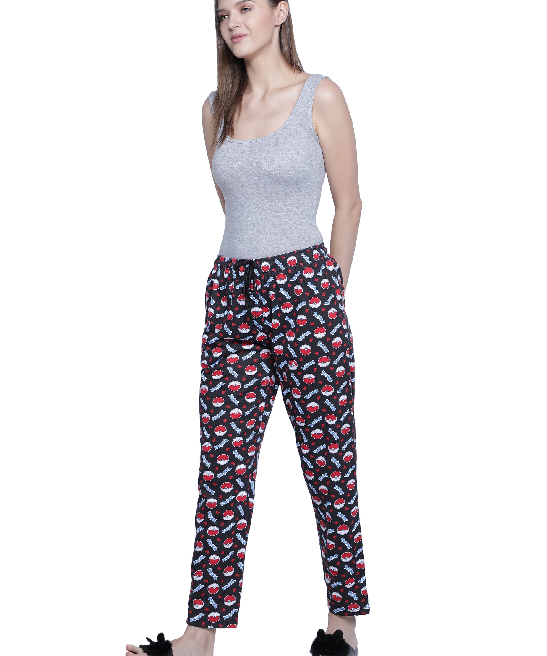 Women's Black Pokemon Pyjama - Playful & Comfortable Loungewear