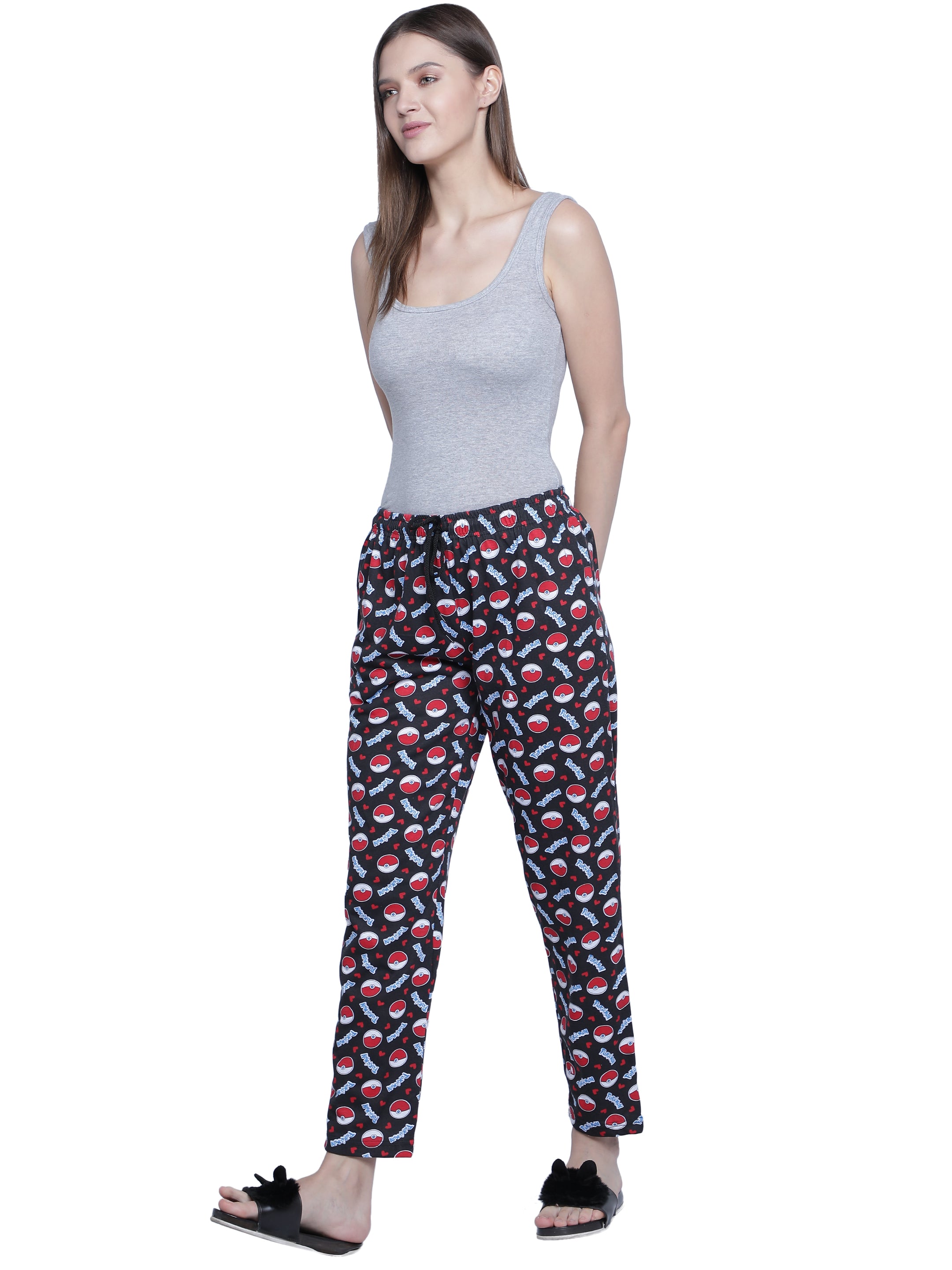 Women's Black Pokemon Pyjama - Playful & Comfortable Loungewear