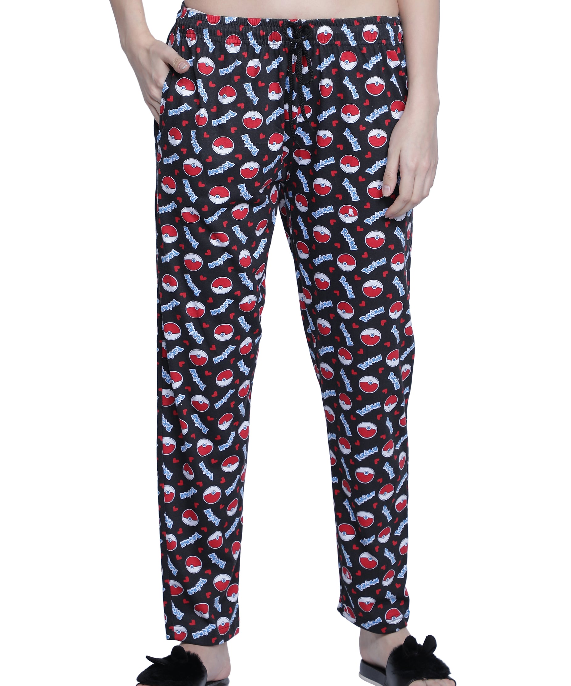 Women's Black Pokemon Pyjama - Playful & Comfortable Loungewear
