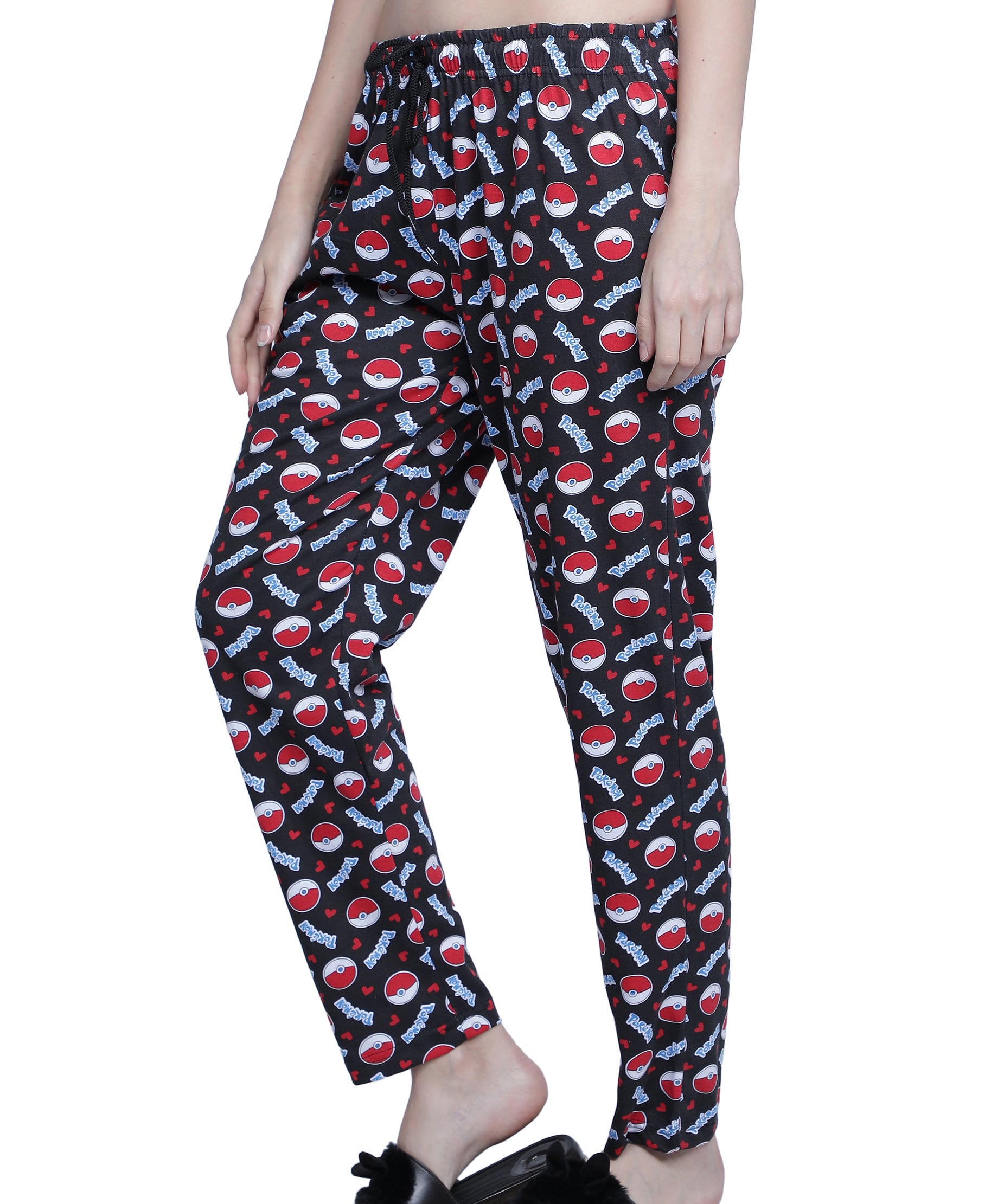 Women's Black Pokemon Pyjama - Playful & Comfortable Loungewear