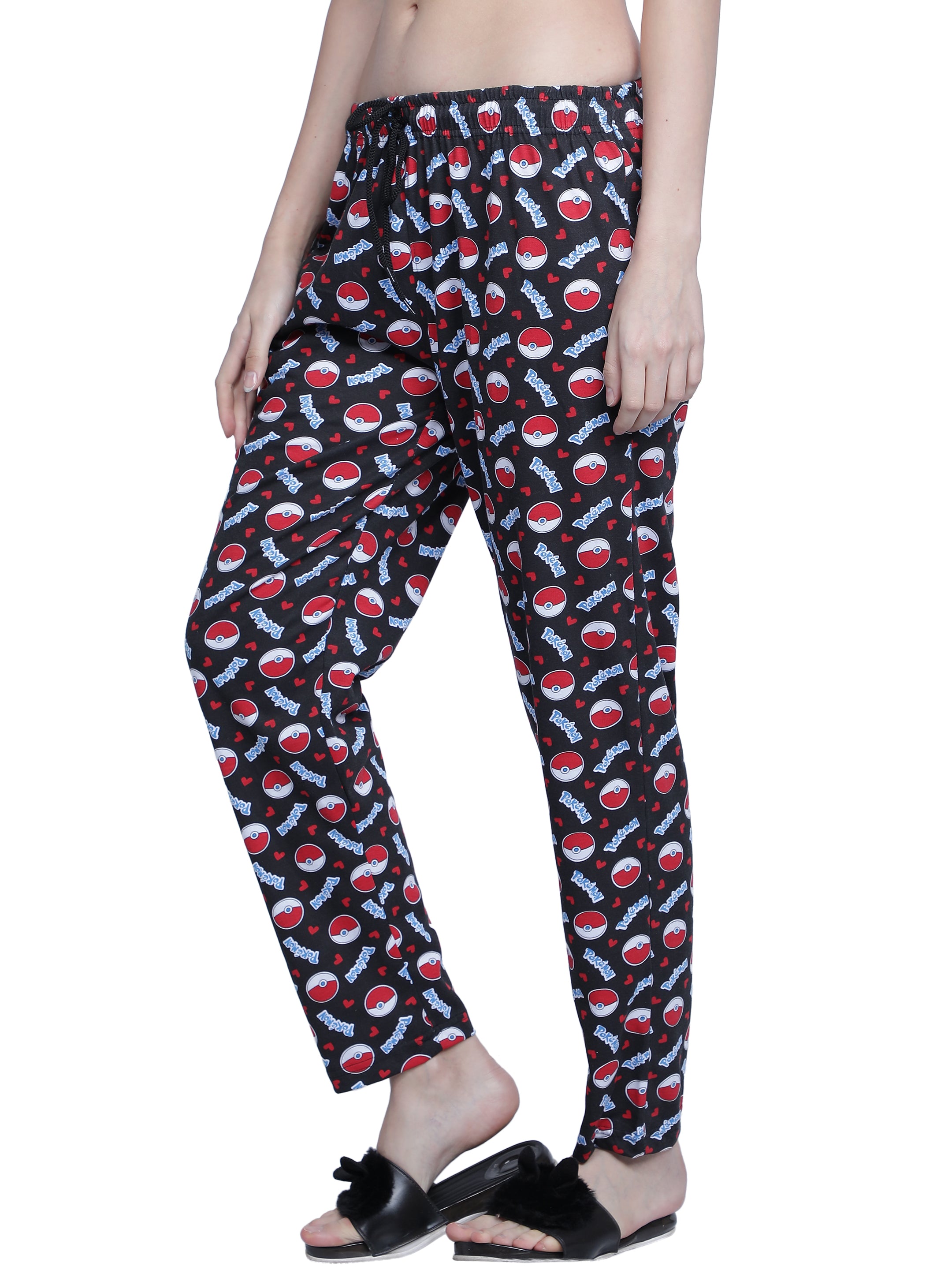 Women's Black Pokemon Pyjama - Playful & Comfortable Loungewear