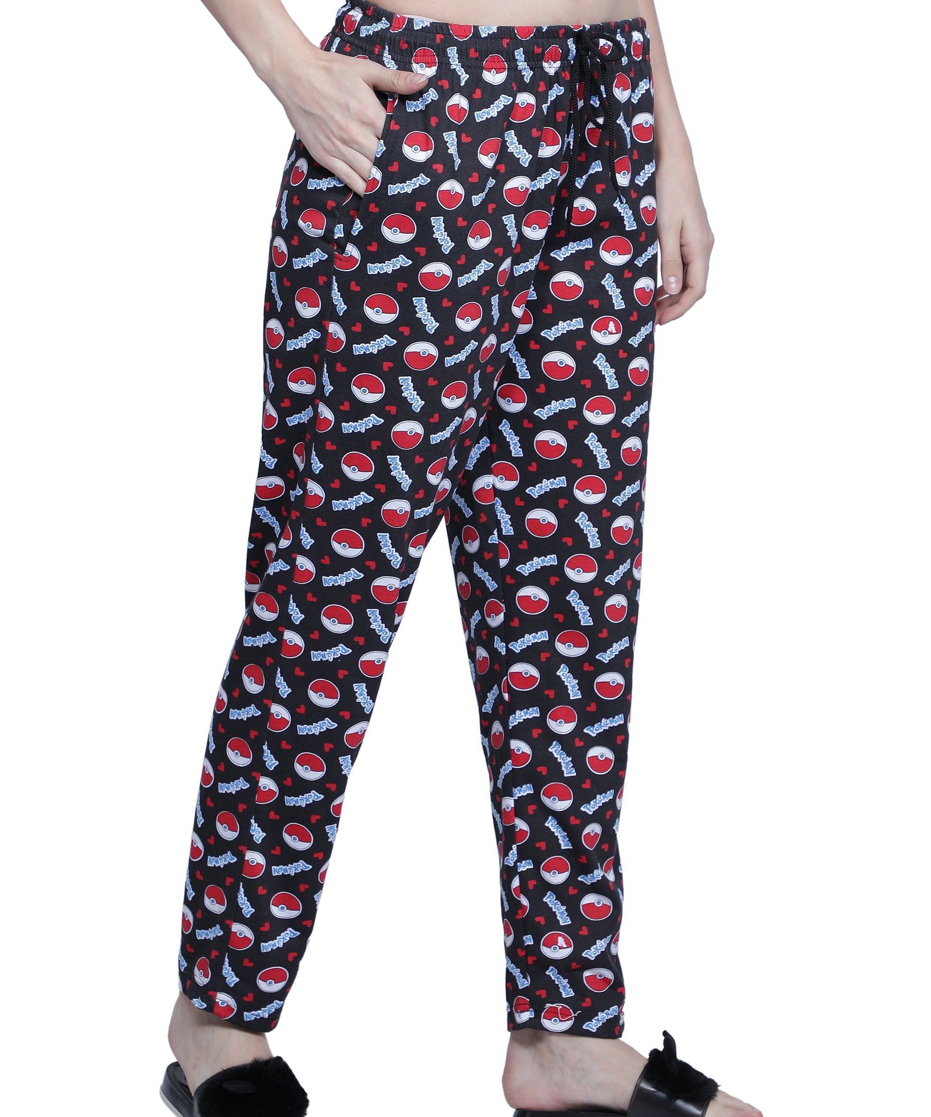 Women's Black Pokemon Pyjama - Playful & Comfortable Loungewear