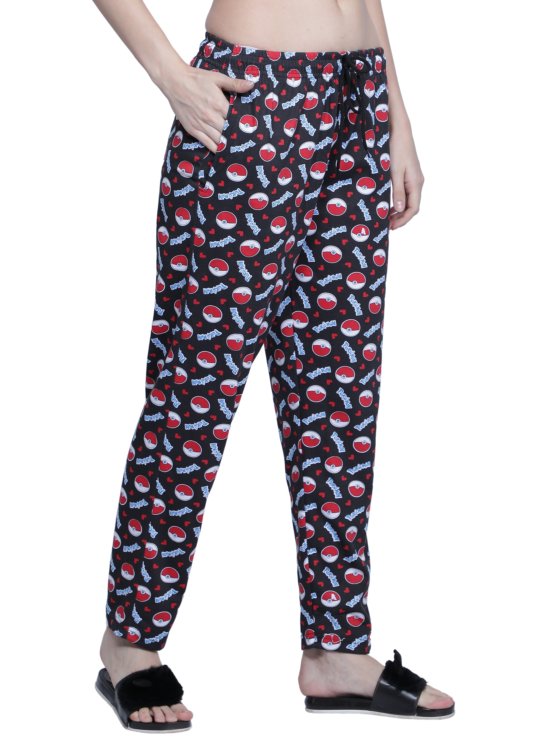 Women's Black Pokemon Pyjama - Playful & Comfortable Loungewear