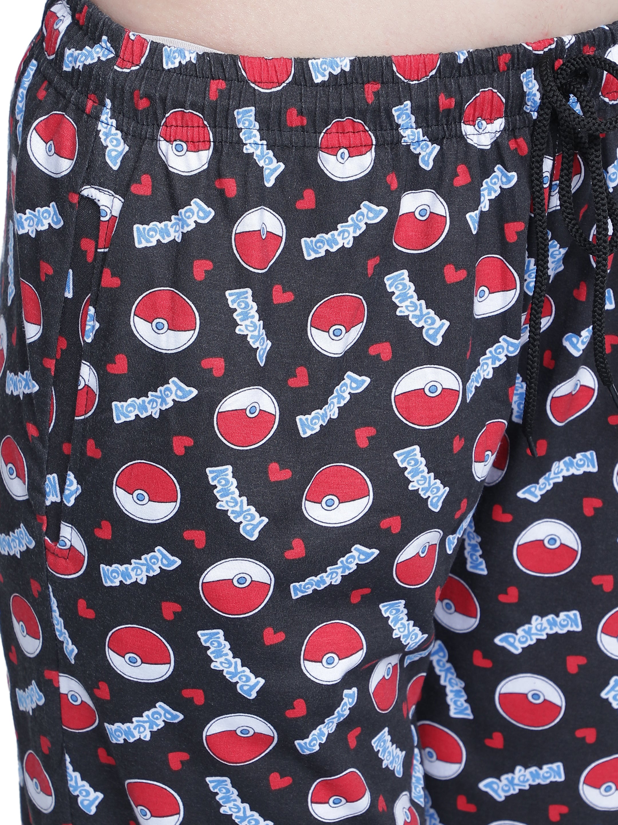 Women's Black Pokemon Pyjama - Playful & Comfortable Loungewear