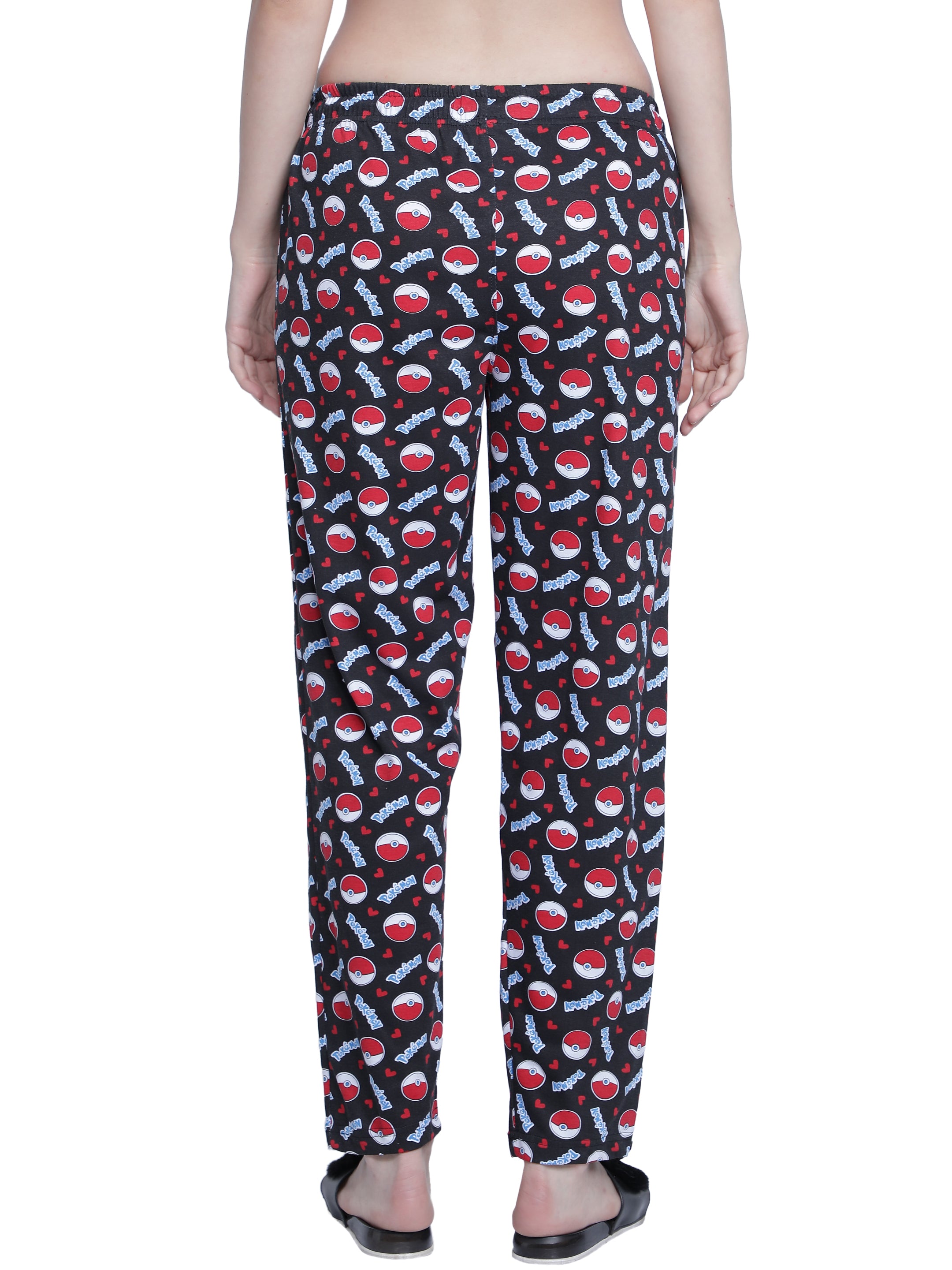 Women's Black Pokemon Pyjama - Playful & Comfortable Loungewear