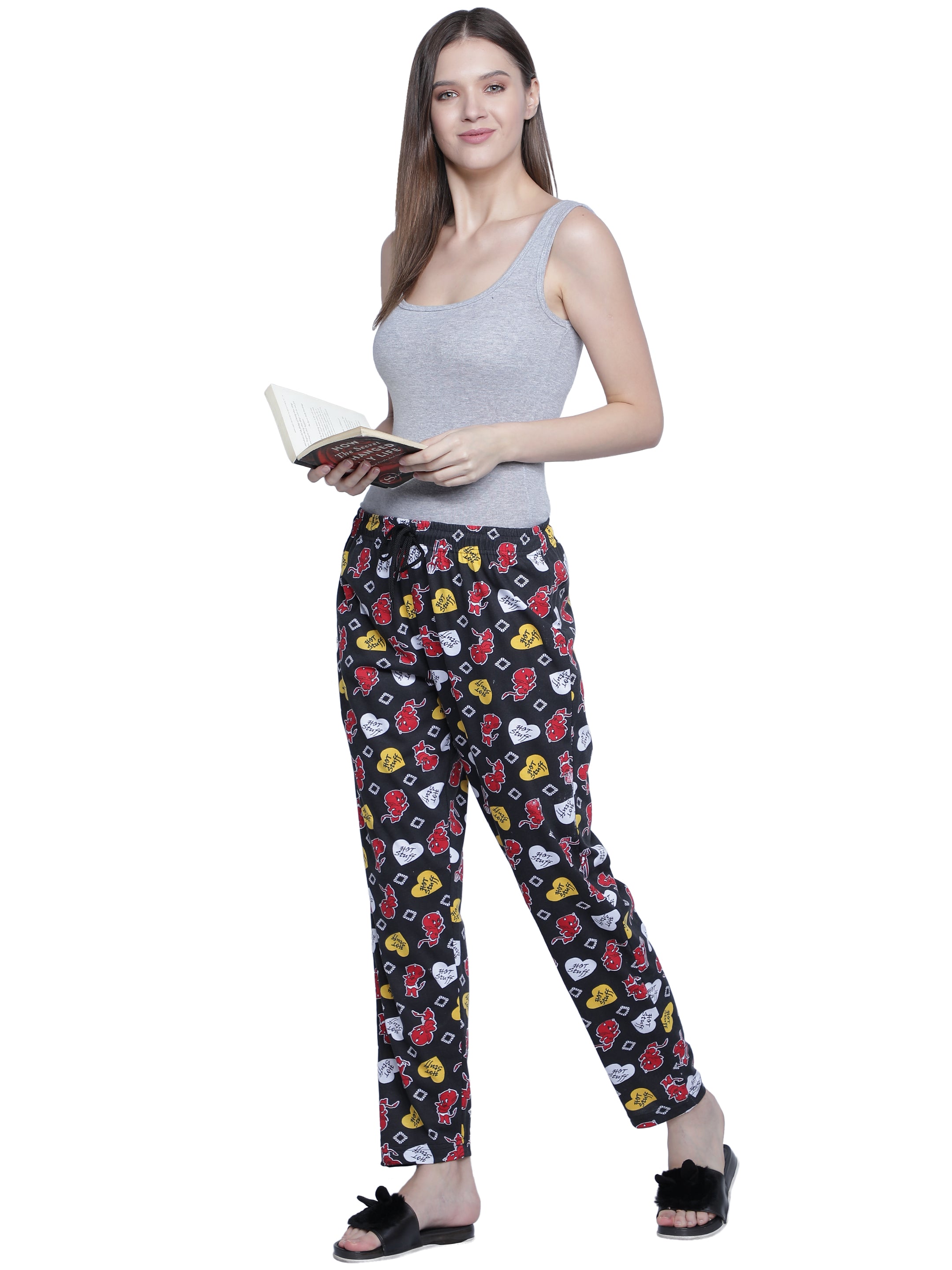 Women's Black Hot Stuff Pyjama - Sassy & Comfortable Loungewear