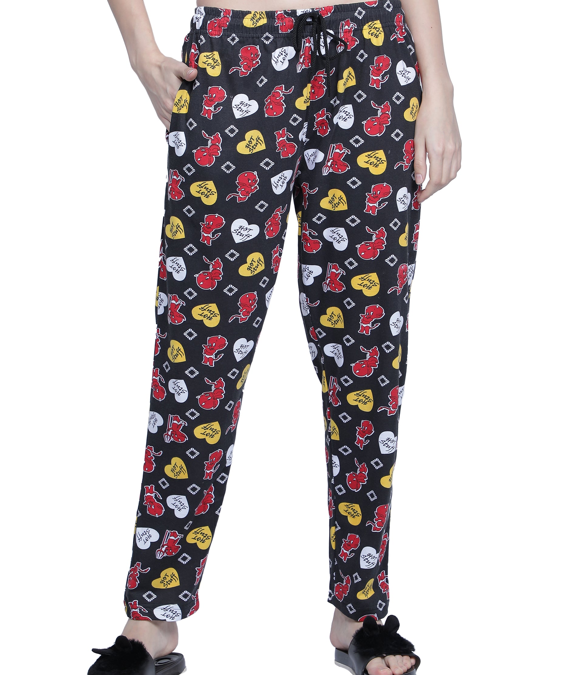 Women's Black Hot Stuff Pyjama - Sassy & Comfortable Loungewear