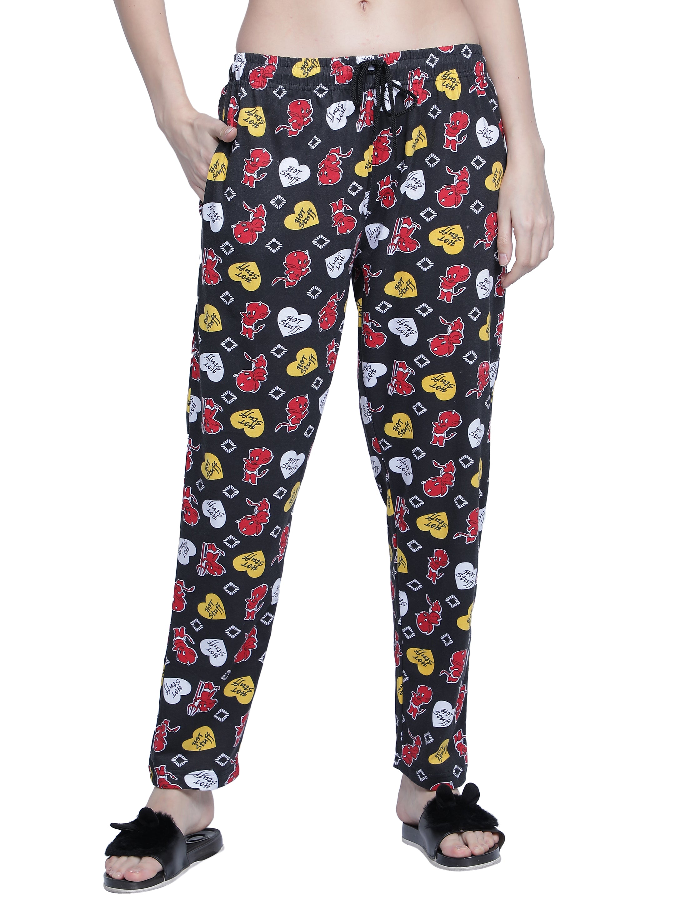 Women's Black Hot Stuff Pyjama - Sassy & Comfortable Loungewear