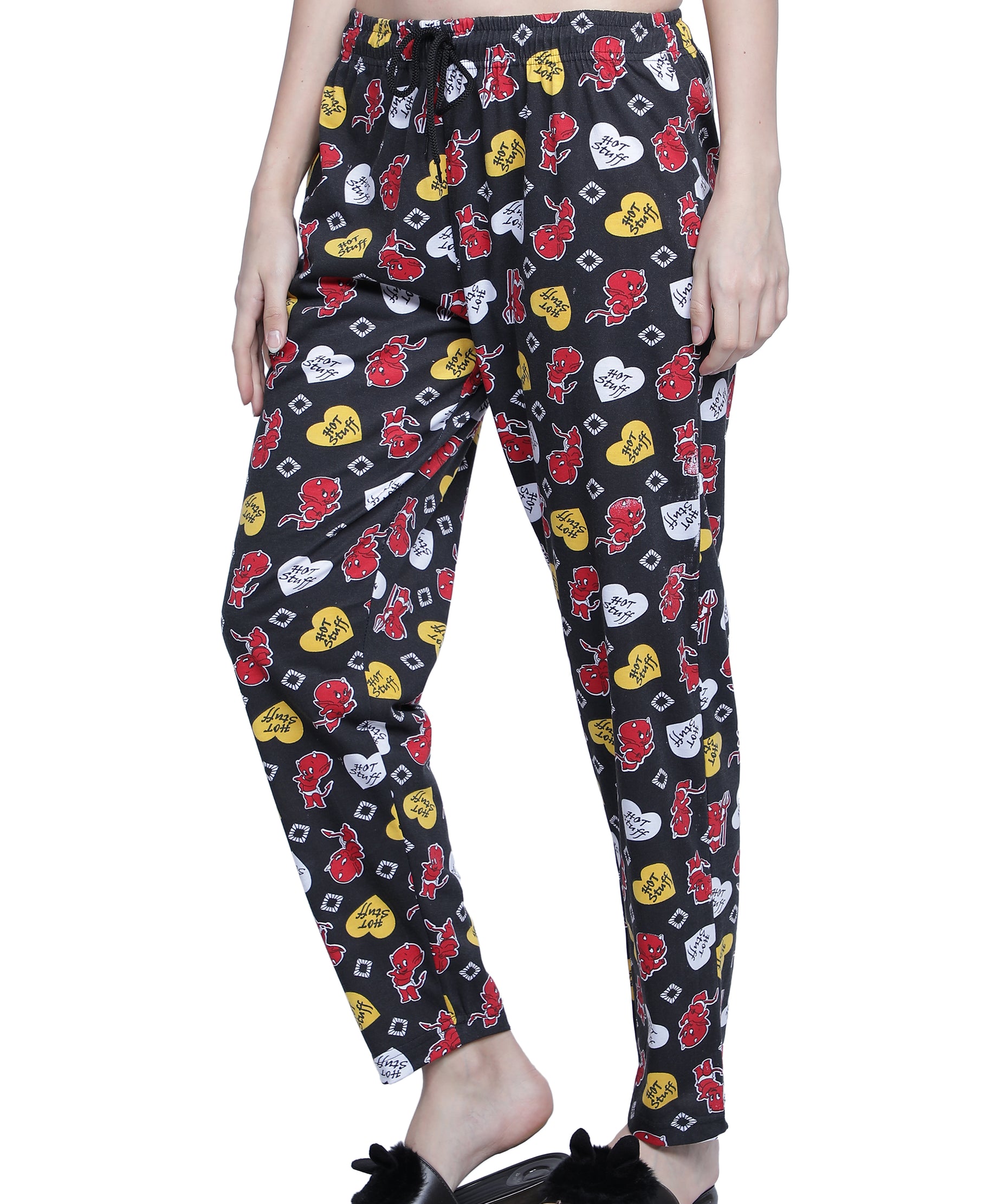 Women's Black Hot Stuff Pyjama - Sassy & Comfortable Loungewear