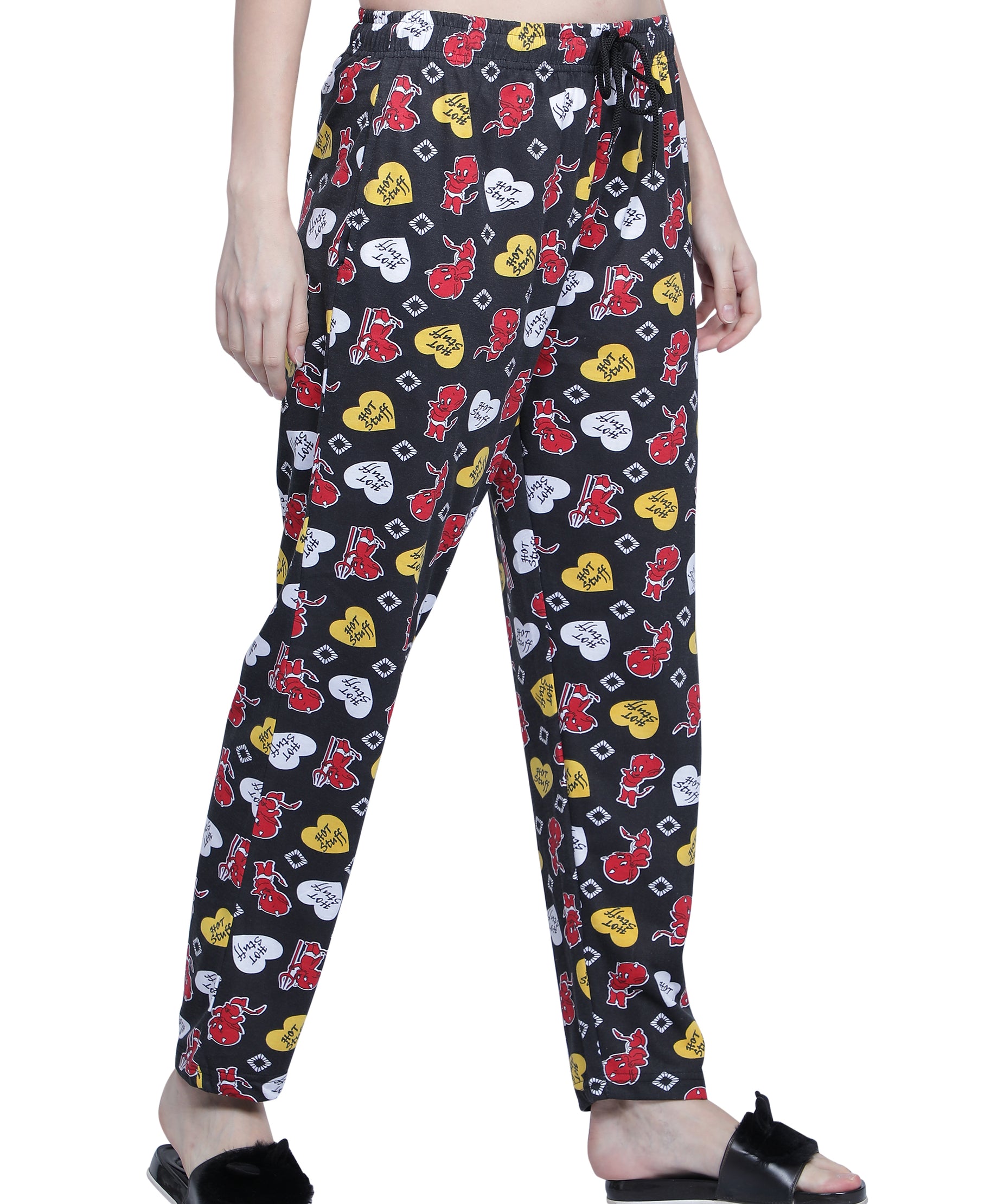 Women's Black Hot Stuff Pyjama - Sassy & Comfortable Loungewear