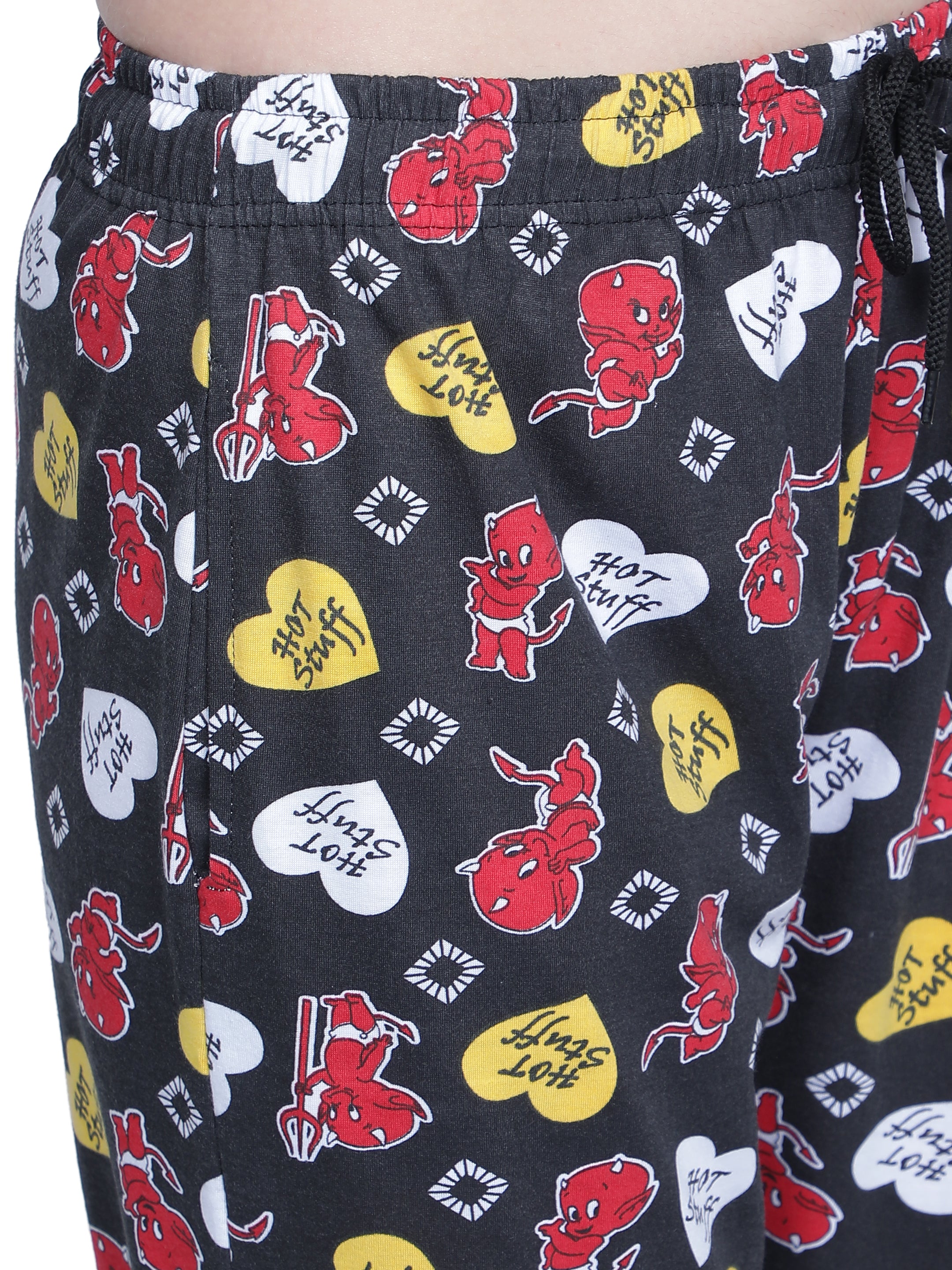 Women's Black Hot Stuff Pyjama - Sassy & Comfortable Loungewear