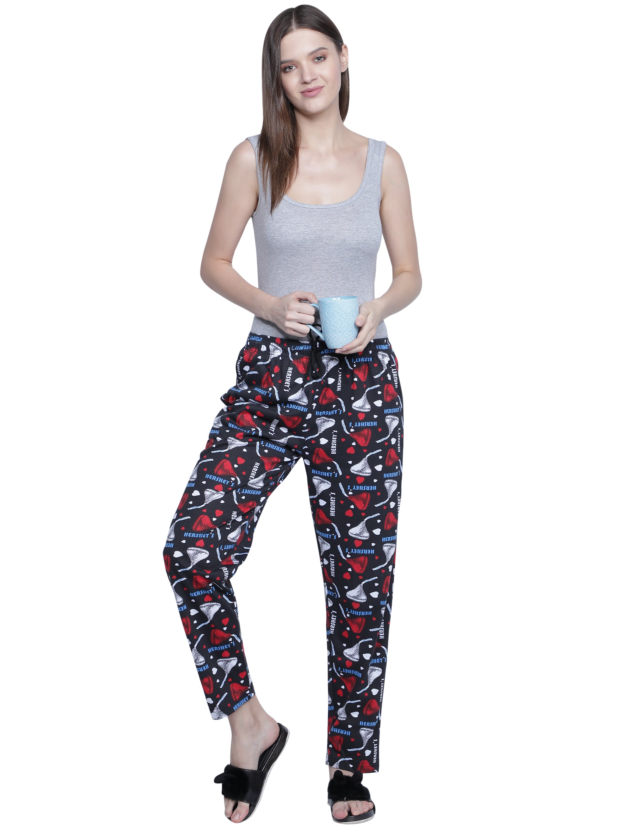Women's Black Hershey Pyjama - Sweet & Comfortable Loungewear