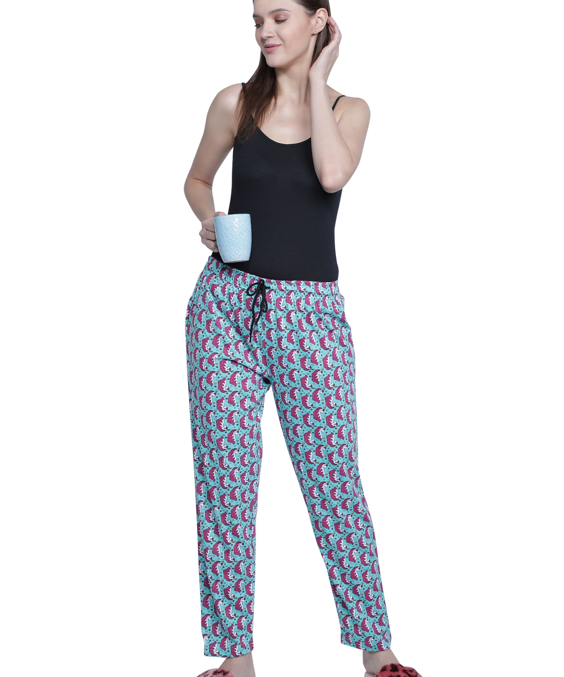 Women's Aqua Unicorn Pyjama - Magical & Comfortable Loungewear