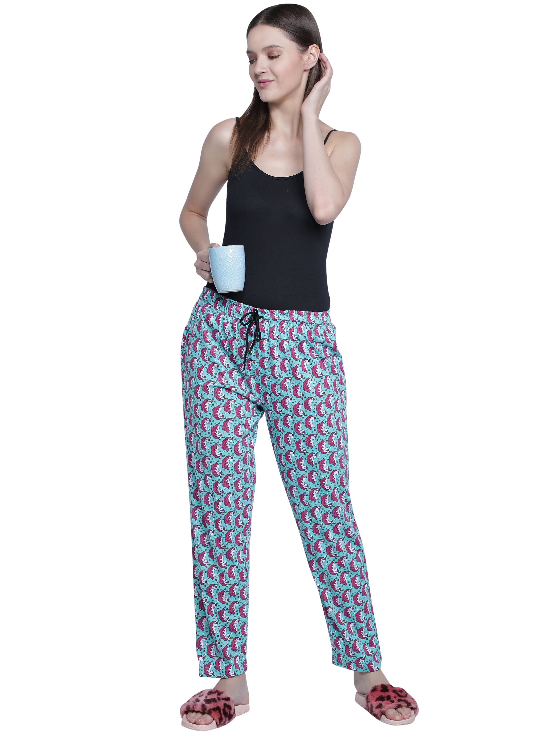 Women's Aqua Unicorn Pyjama - Magical & Comfortable Loungewear