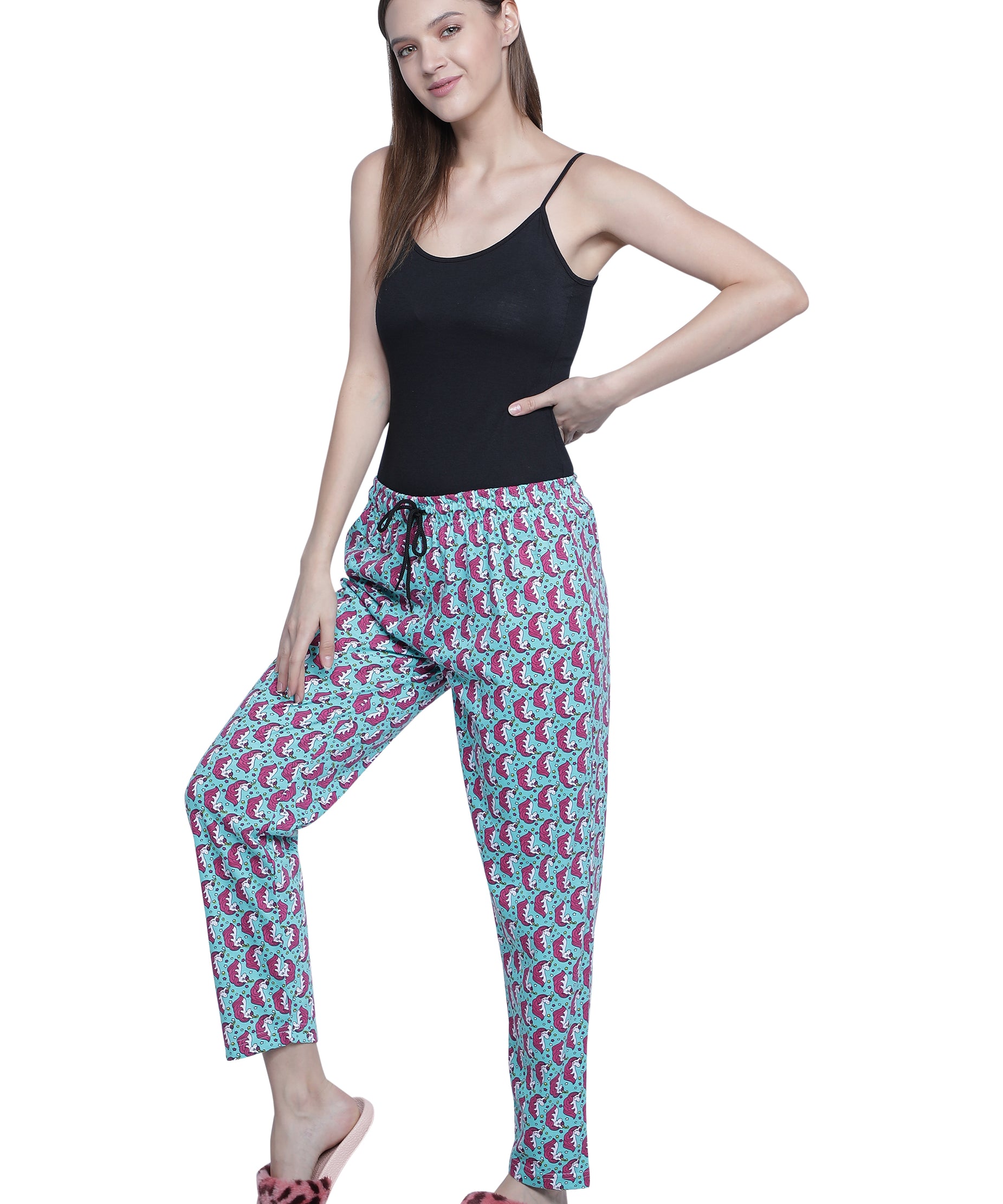 Women's Aqua Unicorn Pyjama - Magical & Comfortable Loungewear