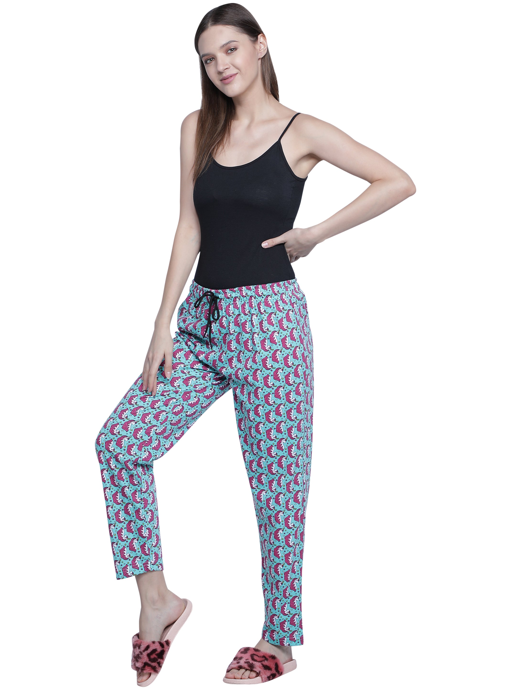 Women's Aqua Unicorn Pyjama - Magical & Comfortable Loungewear