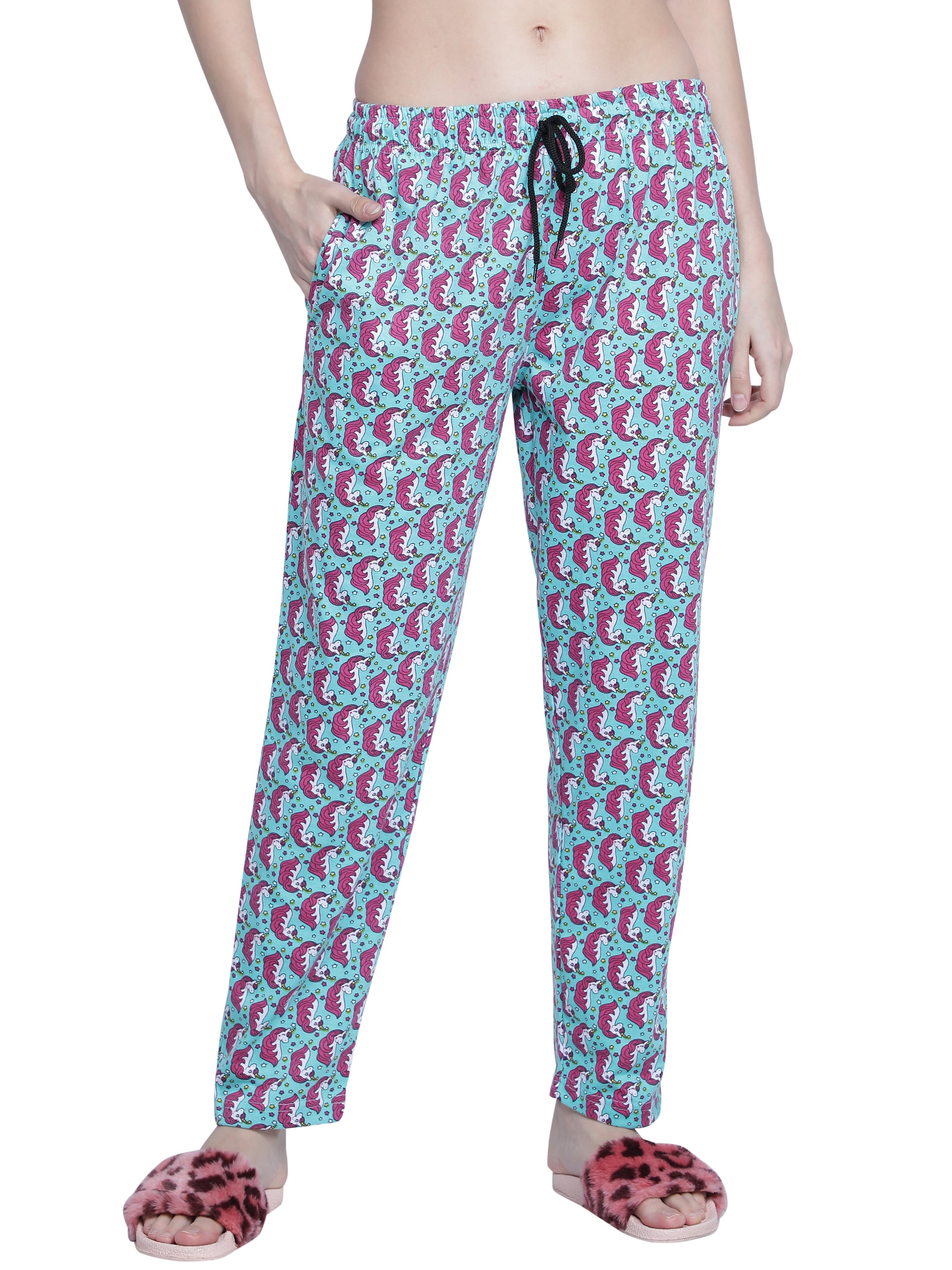 Women's Aqua Unicorn Pyjama - Magical & Comfortable Loungewear