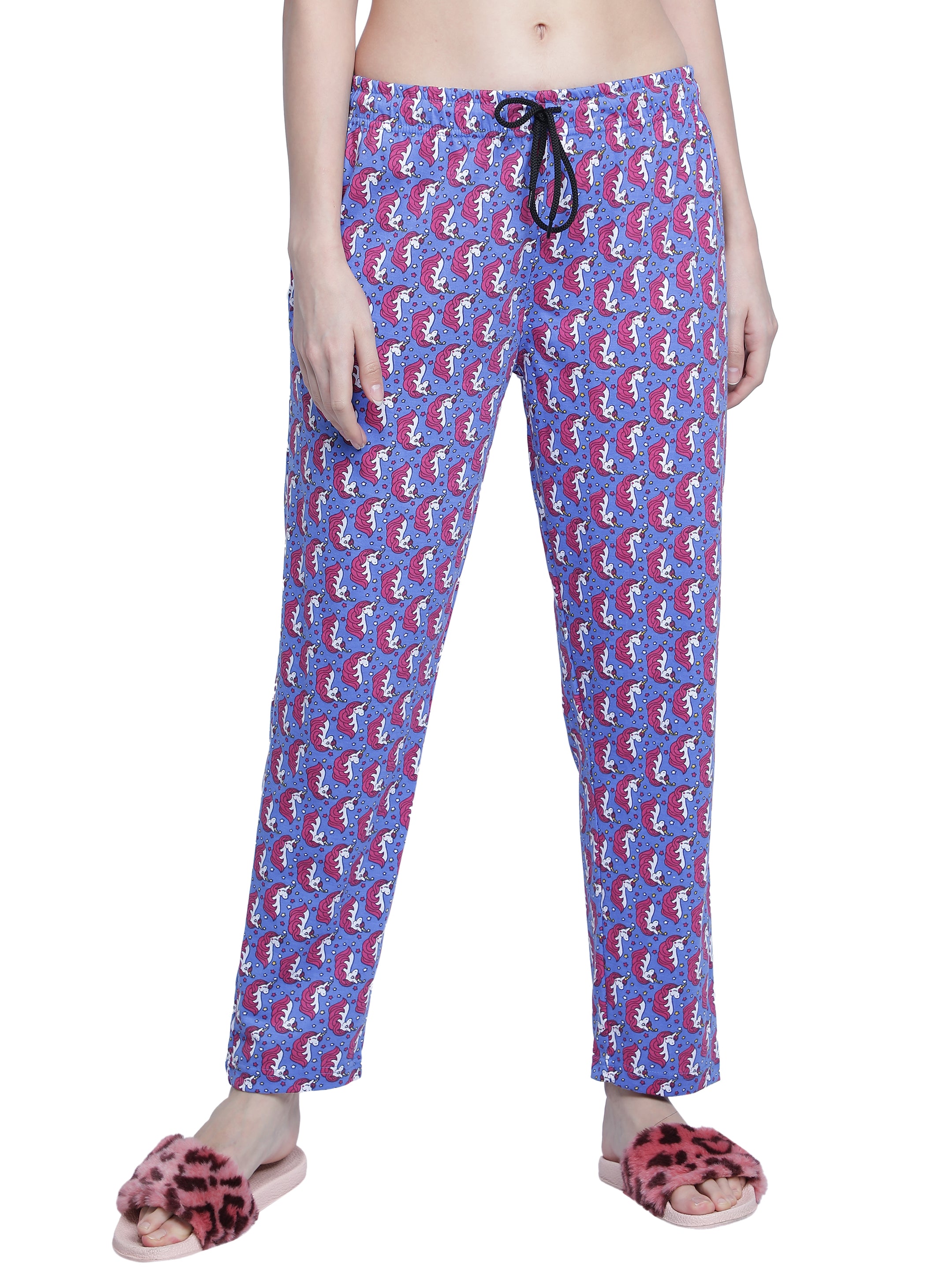 Women's Royal Blue Unicorn Pyjama - Enchanting & Comfortable Loungewear