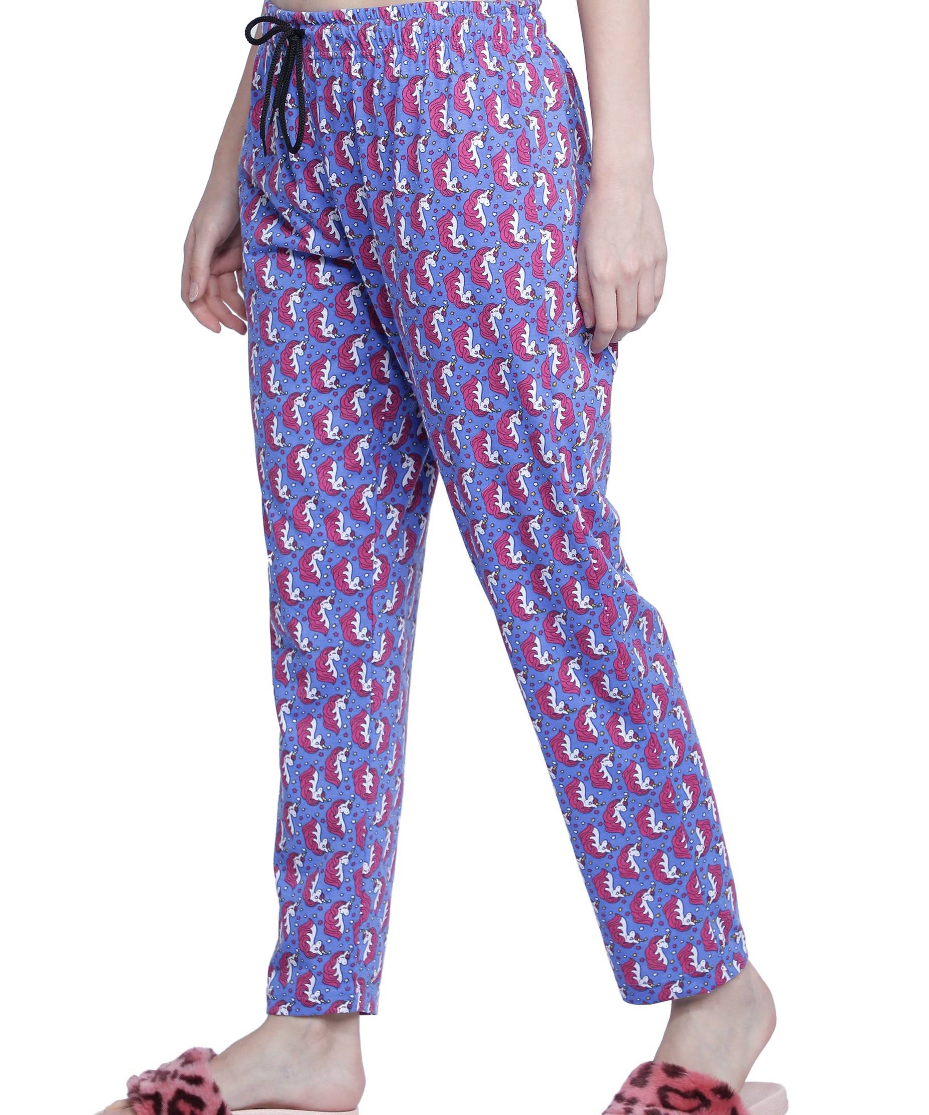 Women's Royal Blue Unicorn Pyjama - Enchanting & Comfortable Loungewear