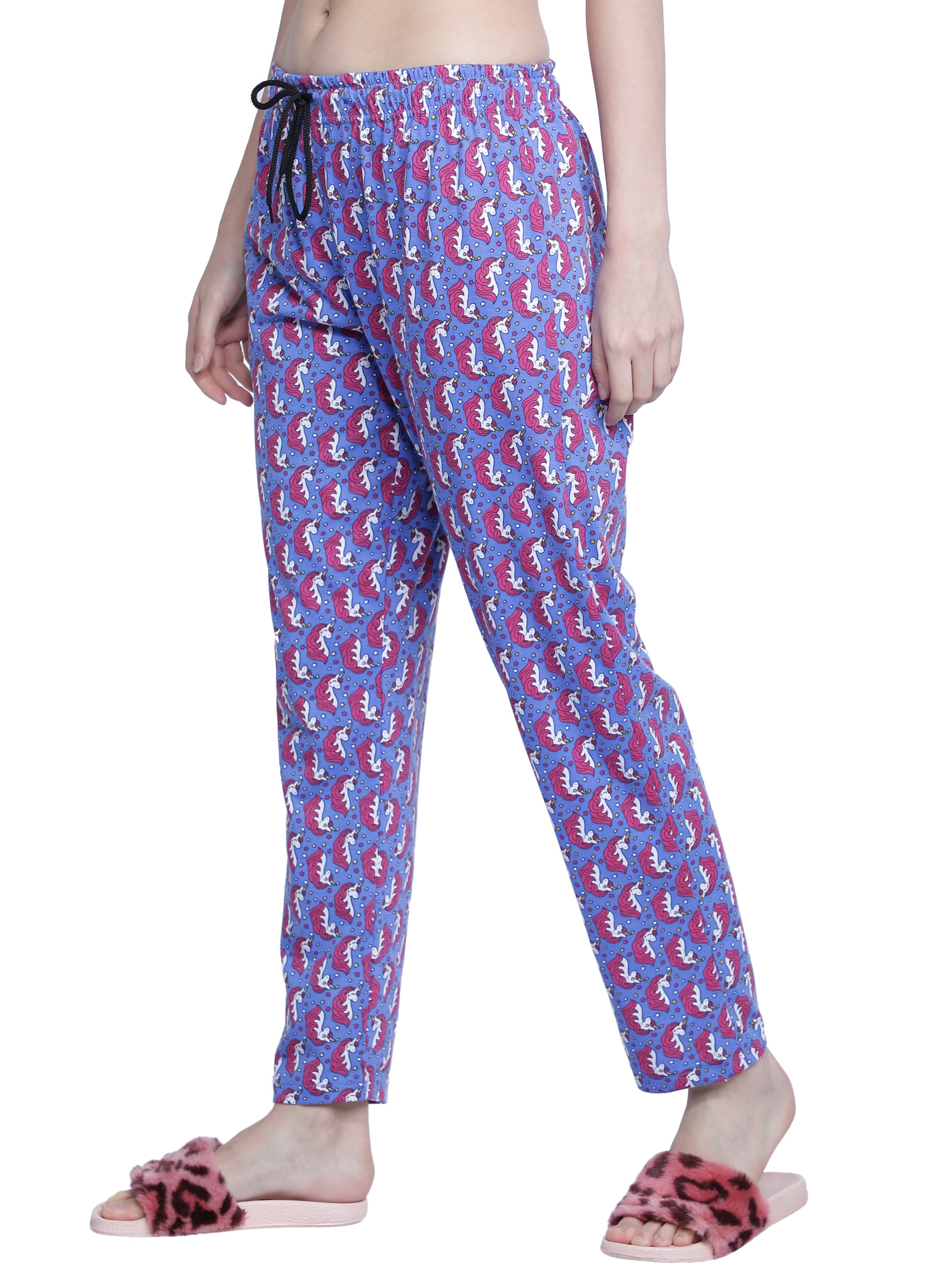 Women's Royal Blue Unicorn Pyjama - Enchanting & Comfortable Loungewear