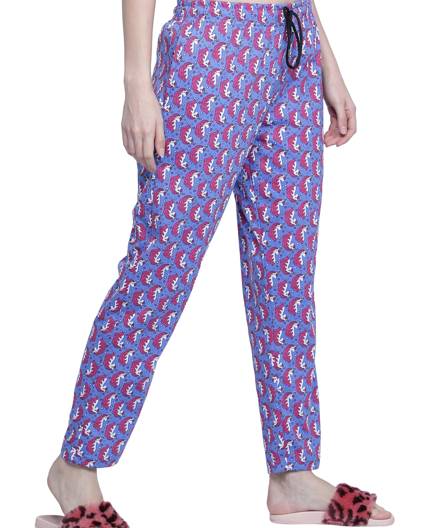 Women's Royal Blue Unicorn Pyjama - Enchanting & Comfortable Loungewear