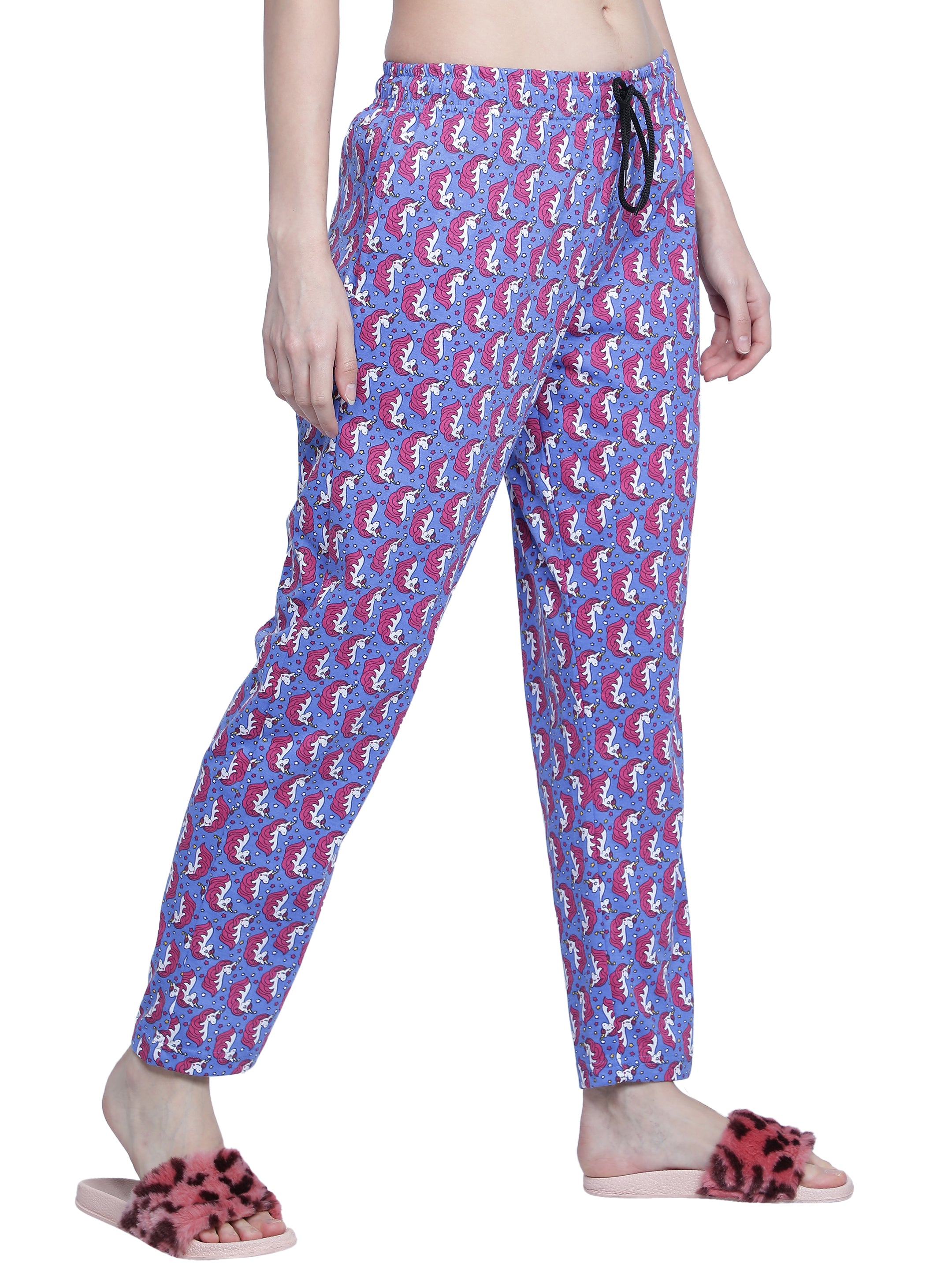 Women's Royal Blue Unicorn Pyjama - Enchanting & Comfortable Loungewear
