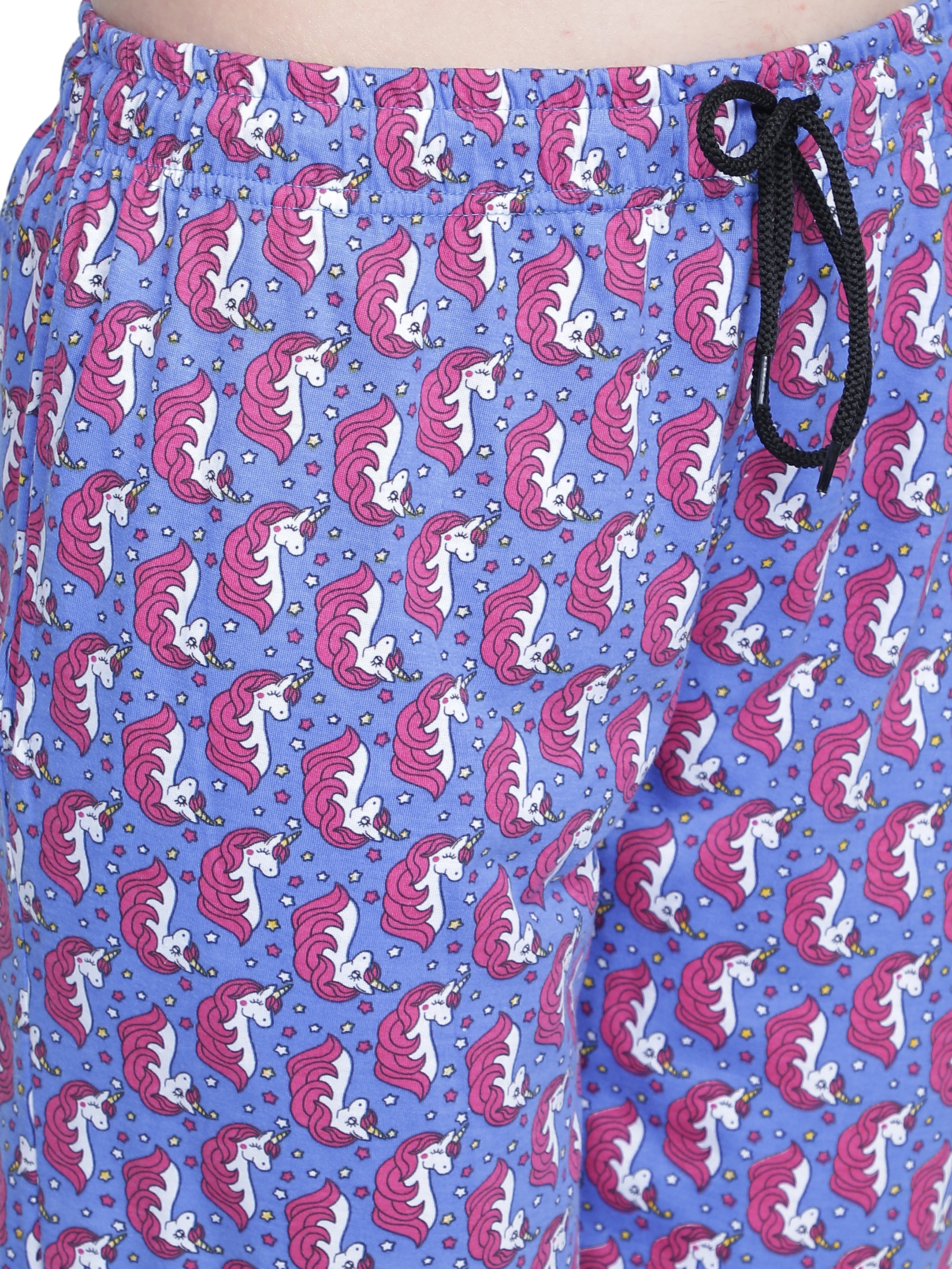 Women's Royal Blue Unicorn Pyjama - Enchanting & Comfortable Loungewear