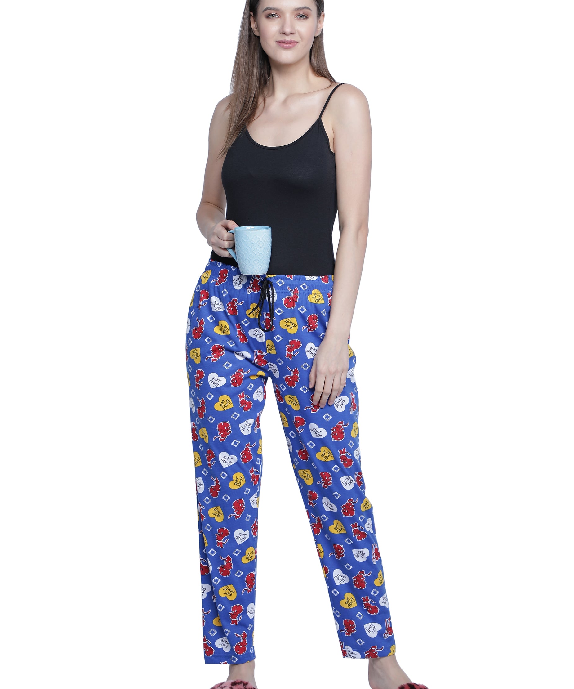 Women's Blue Hot Stuff Pyjama - Sassy & Comfortable Loungewear