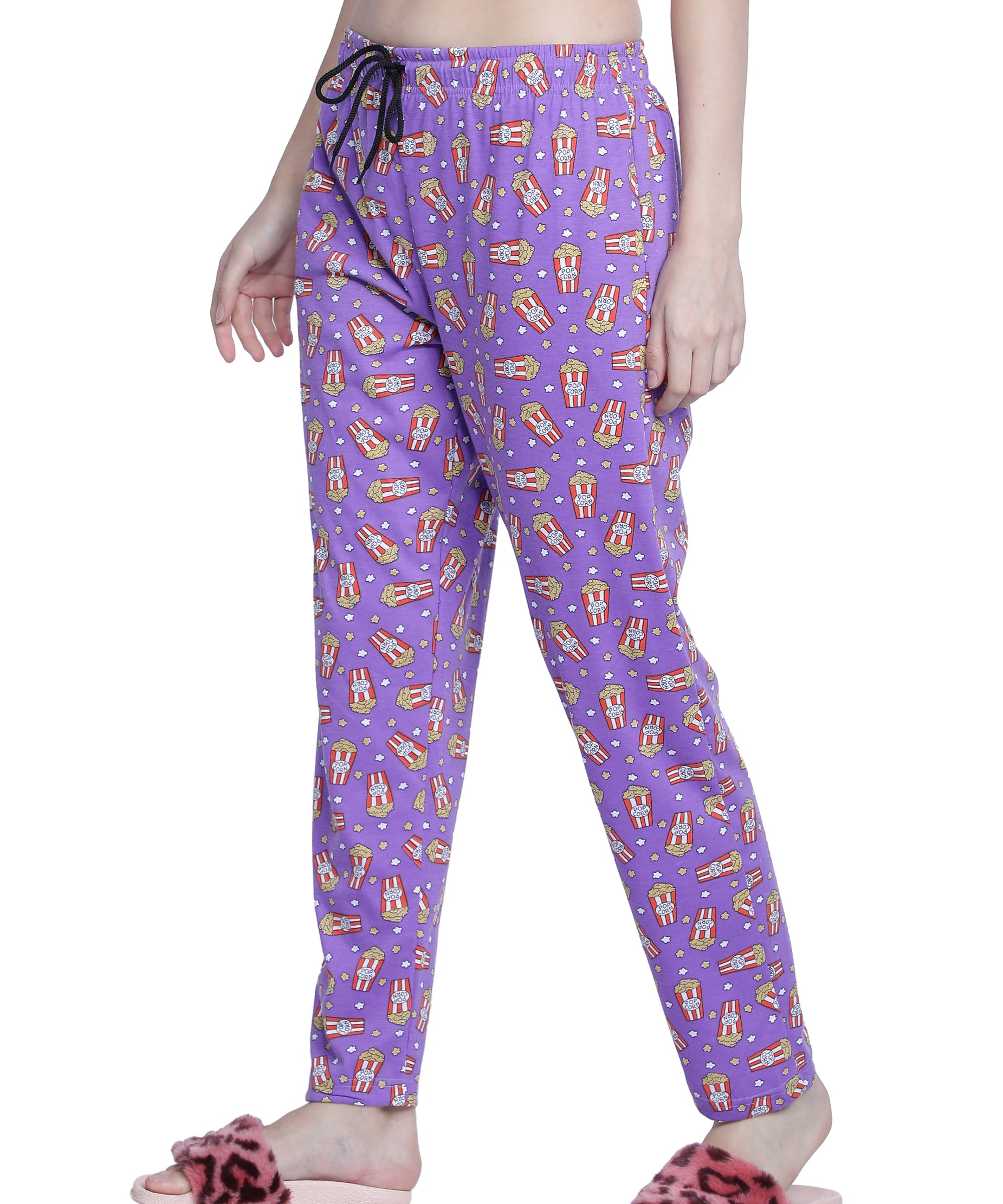 Women's Purple Popcorn Pyjama - Entertaining & Comfortable Loungewear