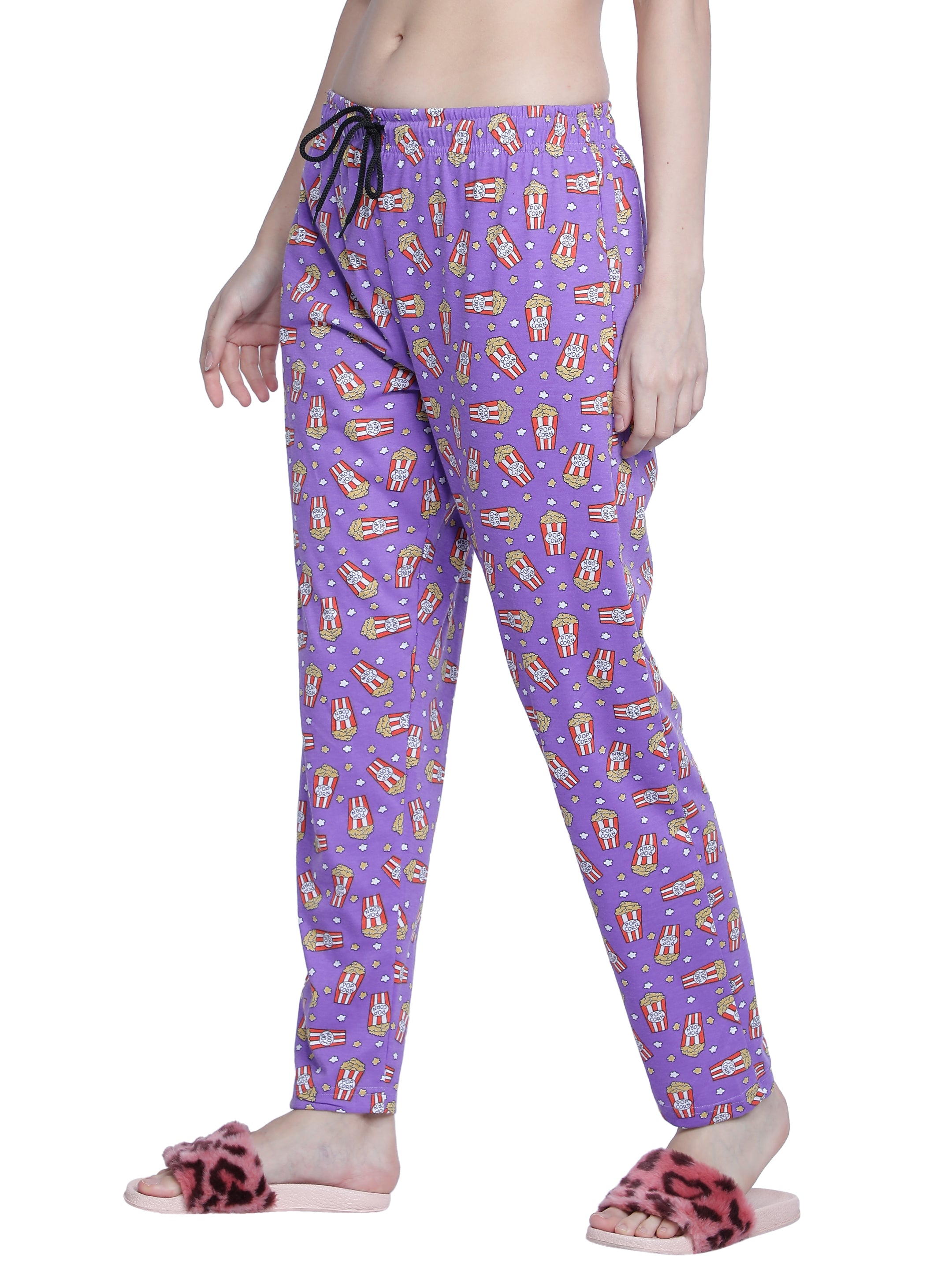 Women's Purple Popcorn Pyjama - Entertaining & Comfortable Loungewear